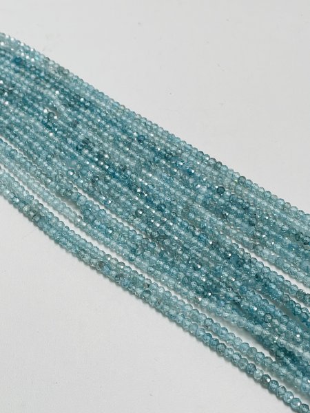 Blue Zircon Rondelle Faceted