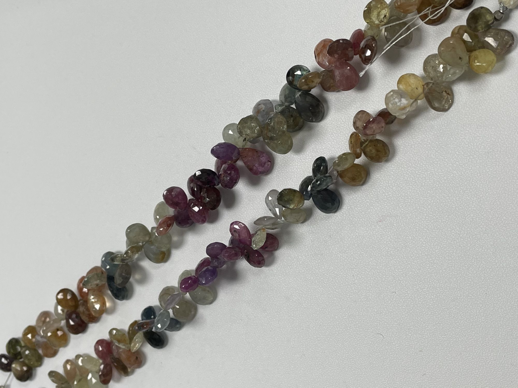 Multi Color Sapphire Pear Faceted