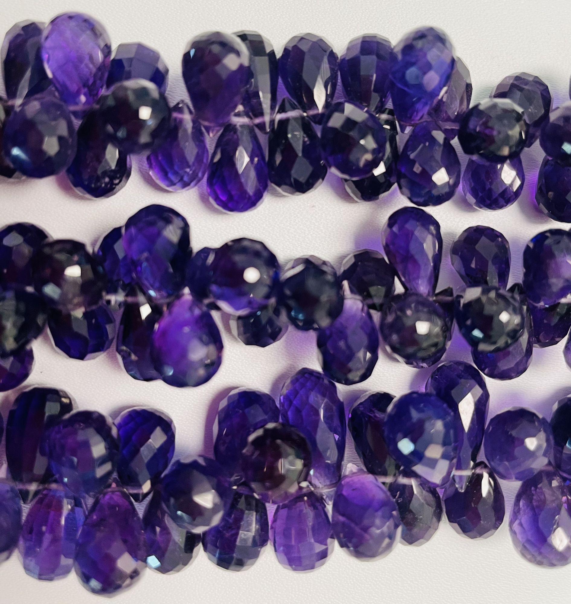 Purple Amethyst Drop Faceted