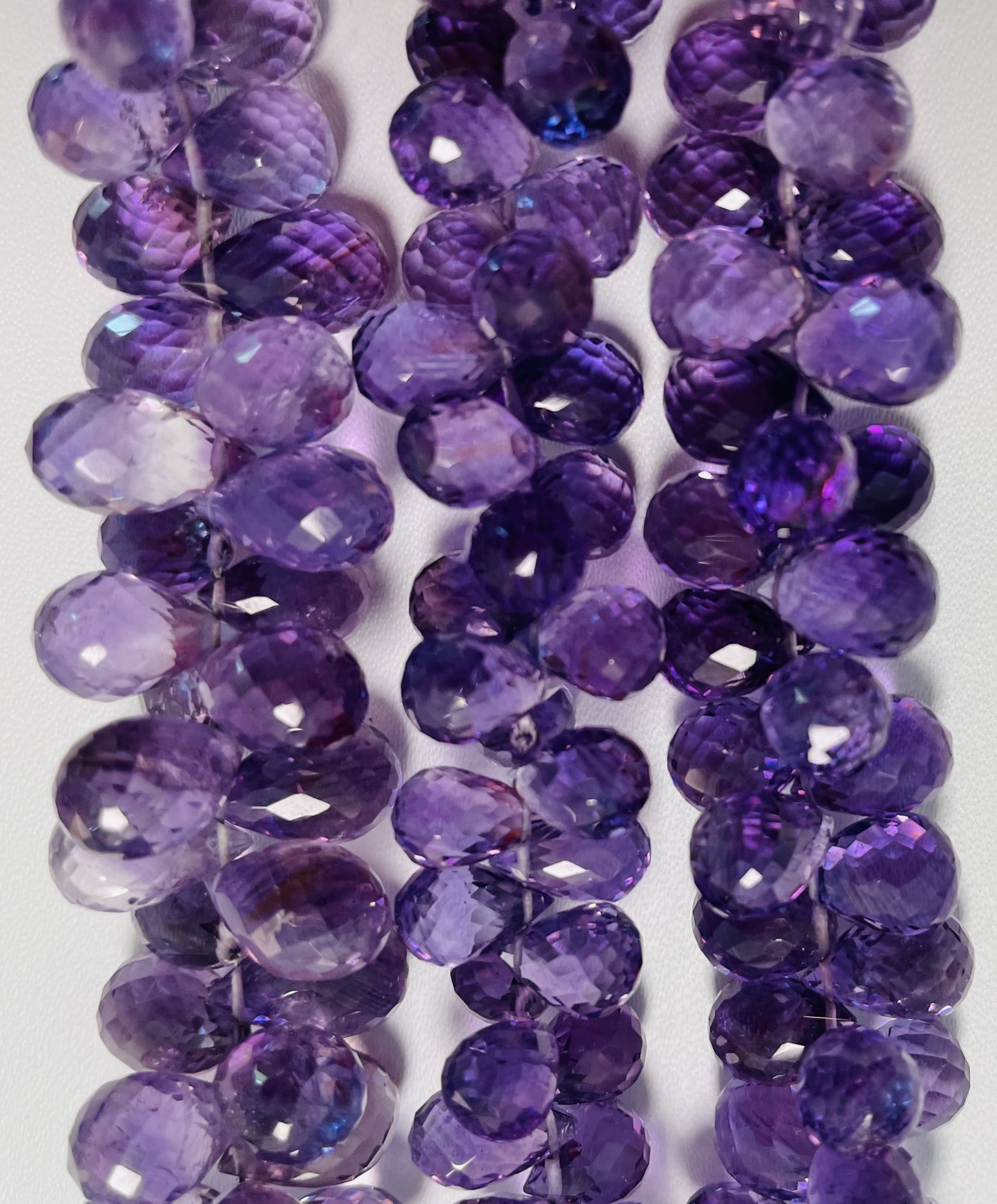 Purple Amethyst Drop Faceted