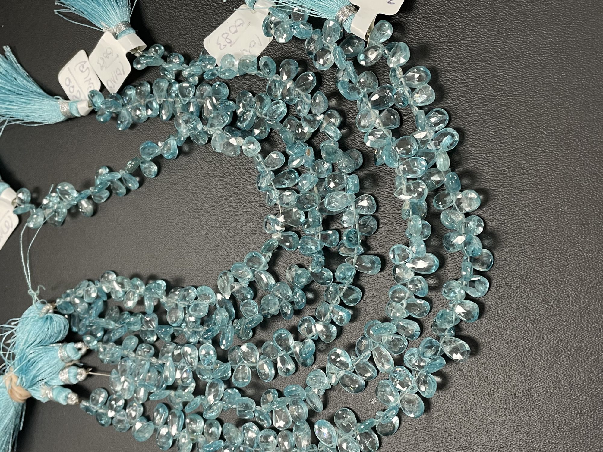 Blue Zircon Pear Faceted