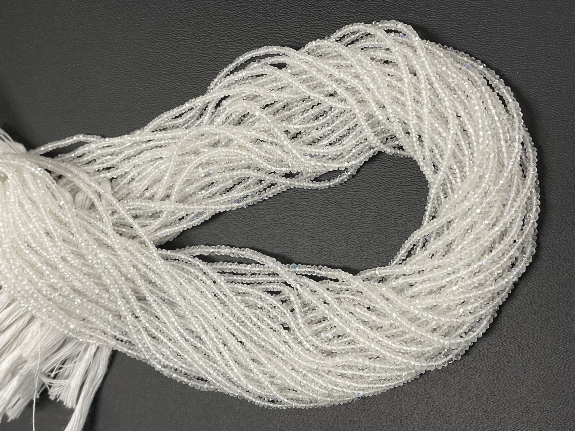 Rainbow Moonstone Rondelle Faceted