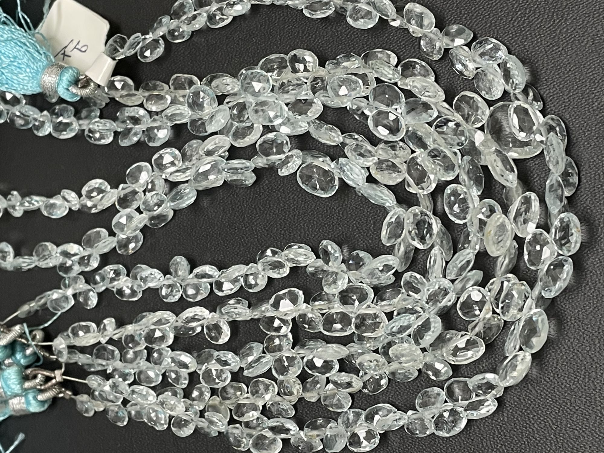 Aquamarine Heart Faceted