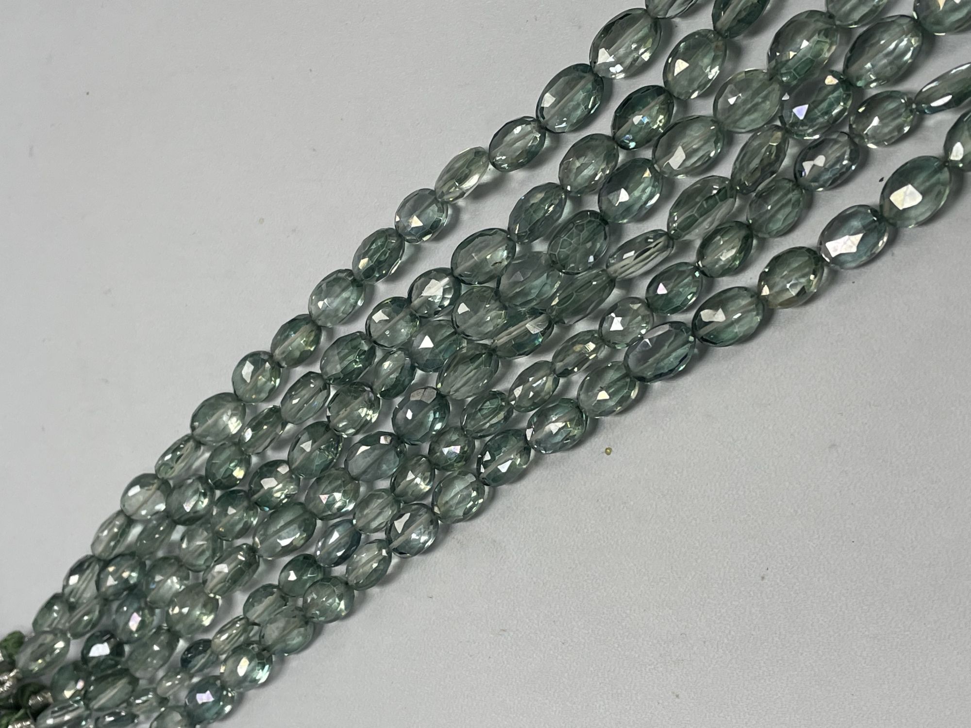 Green Mystic Quartz Oval Faceted