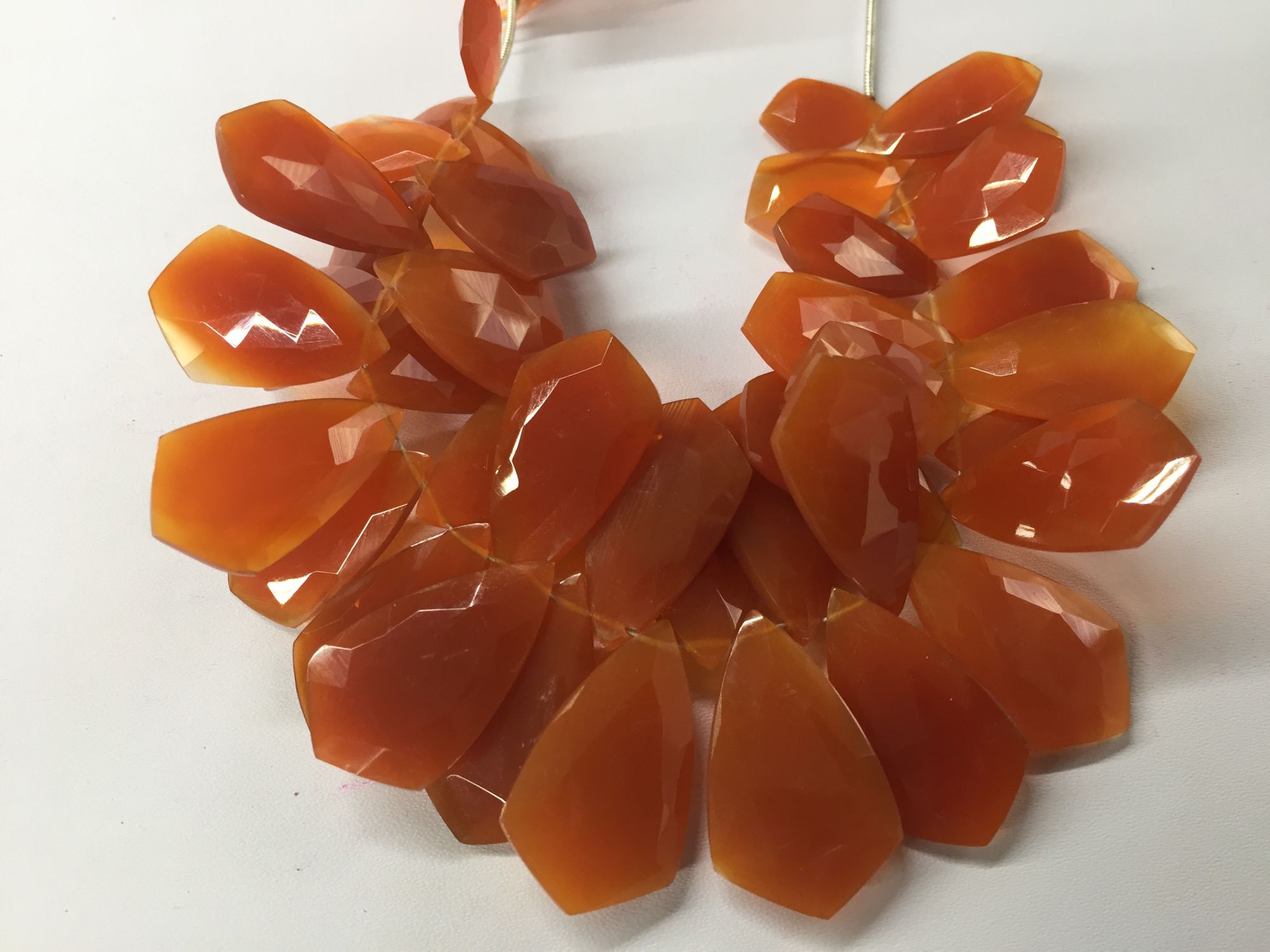 Carnelian kite shape Faceted