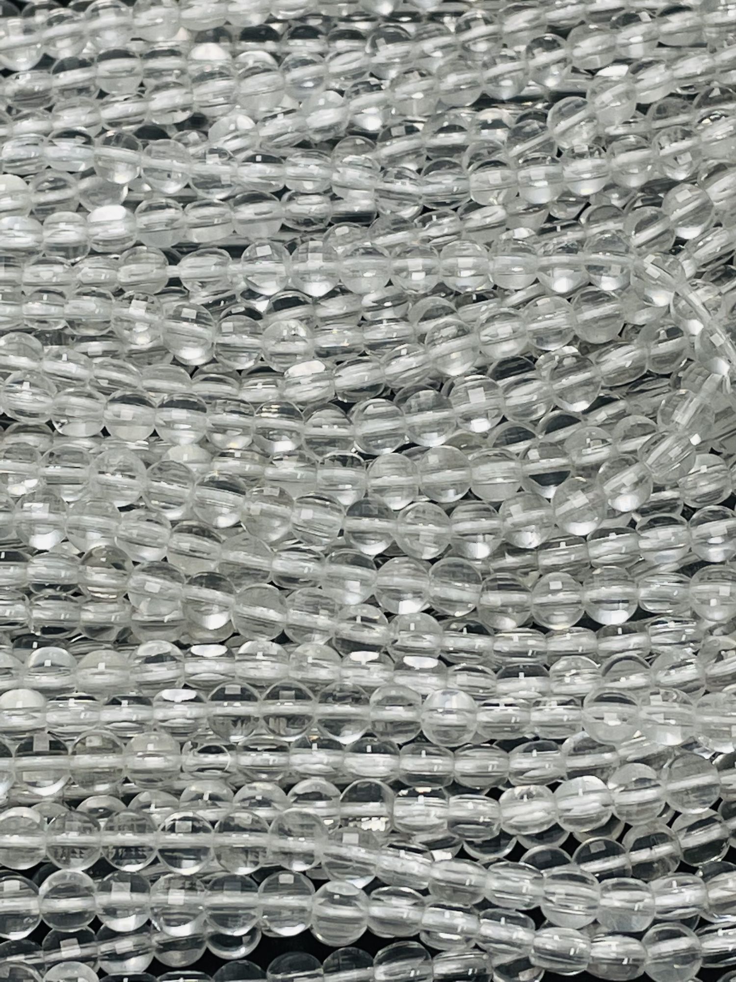 Crystal Quartz Coin Faceted