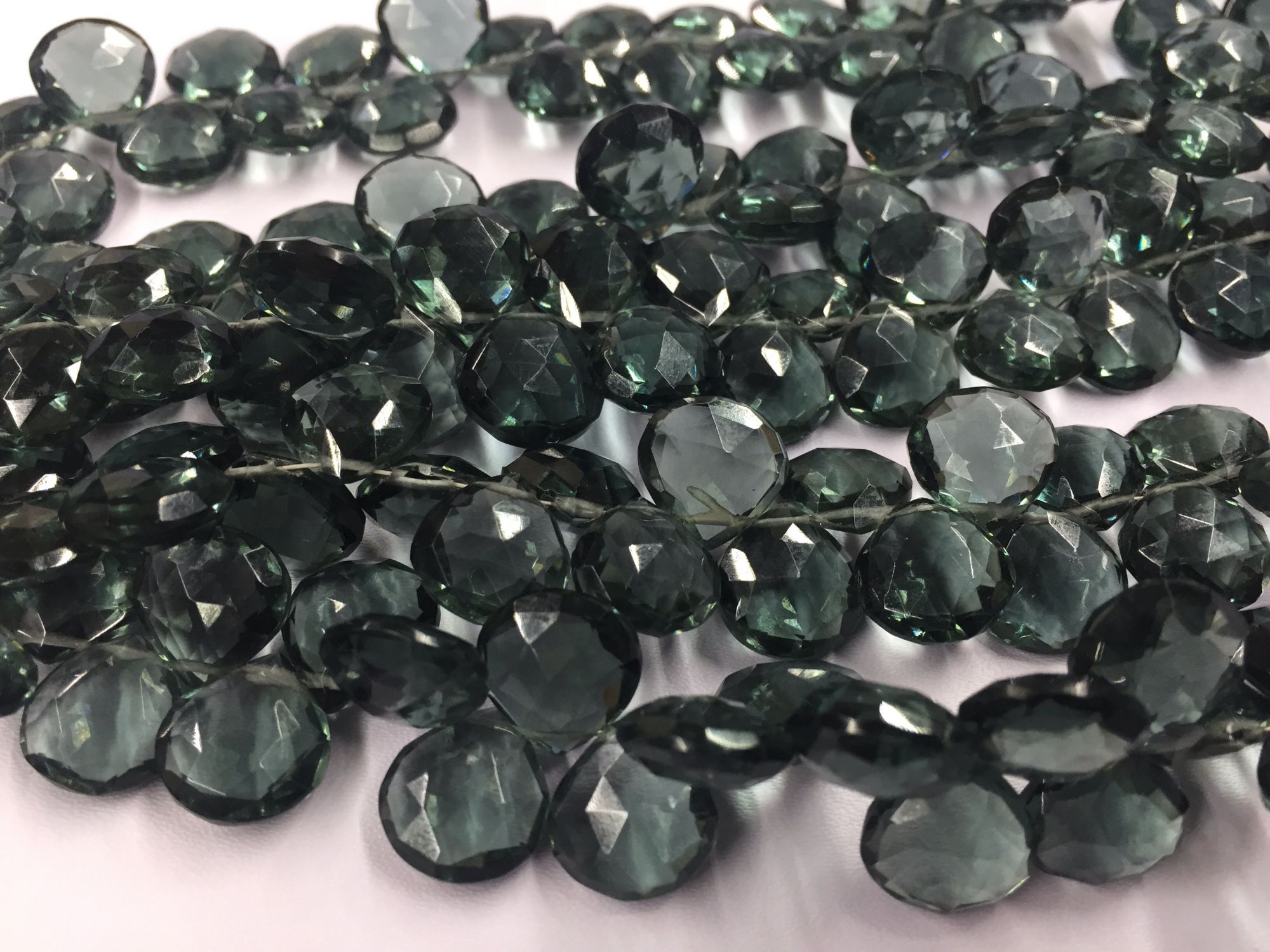 Grey hydro quartz hearts