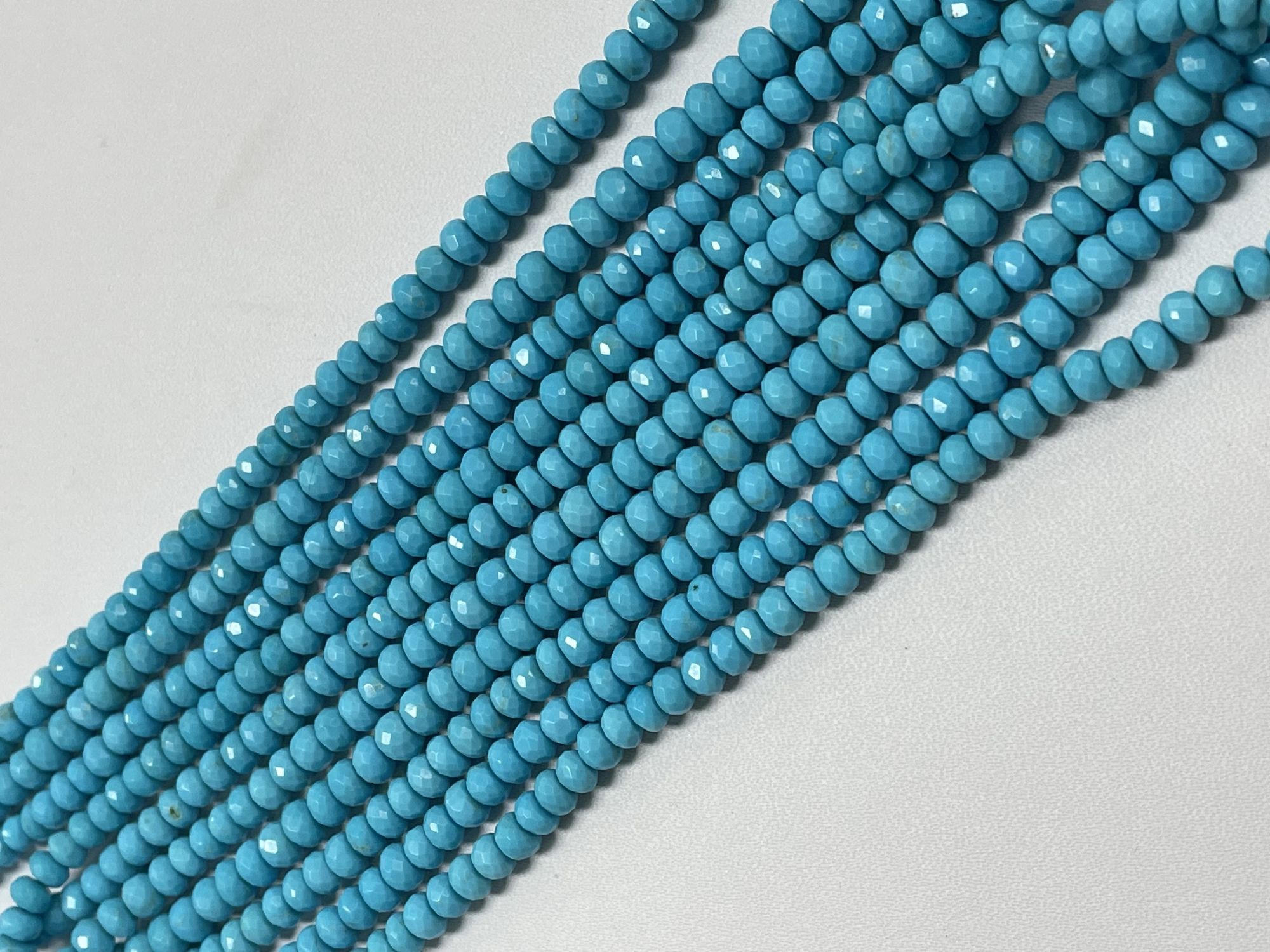 Turquoise Rondelle Faceted