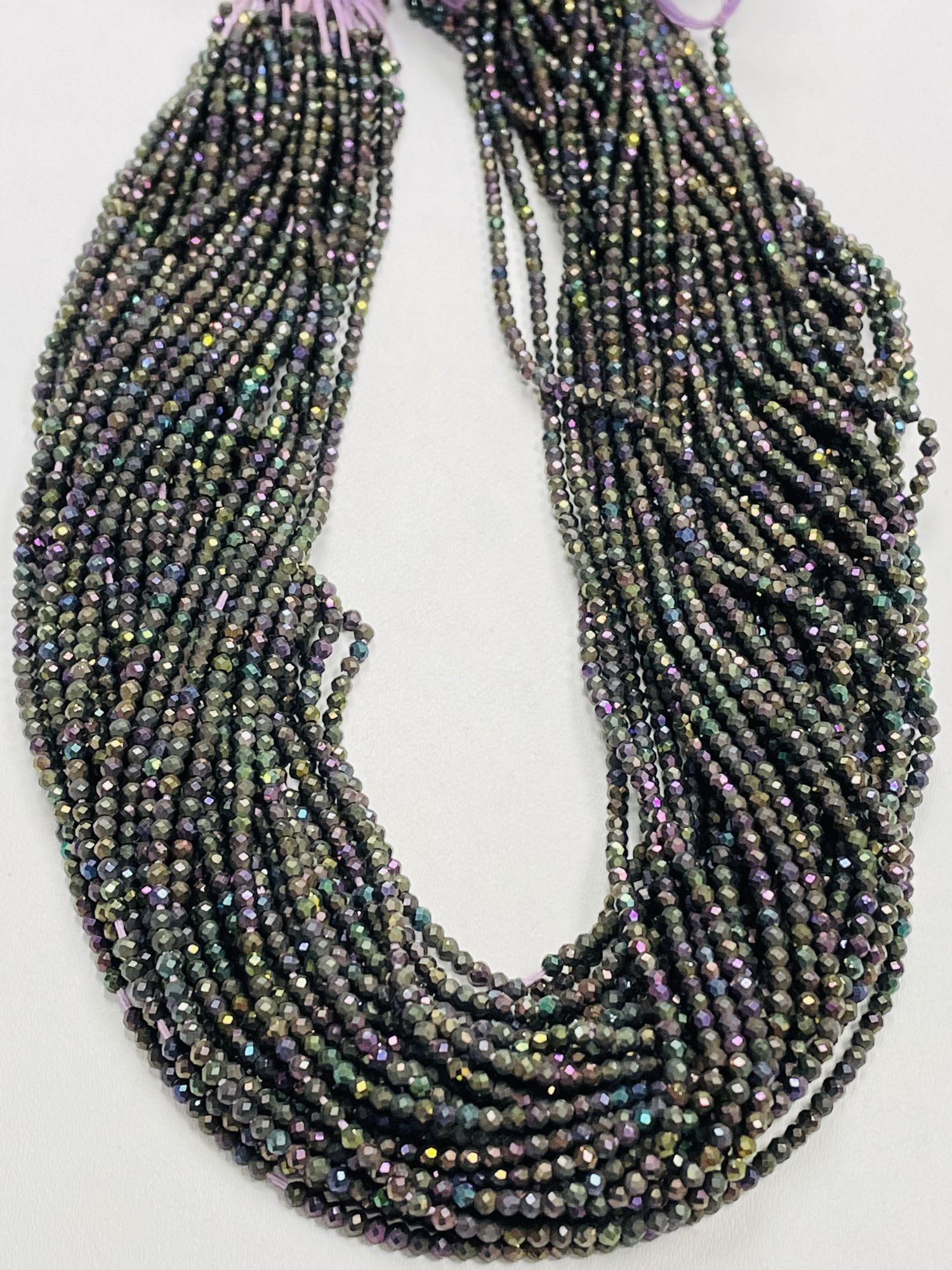 Mystic Purple Spinel Rondelle Faceted