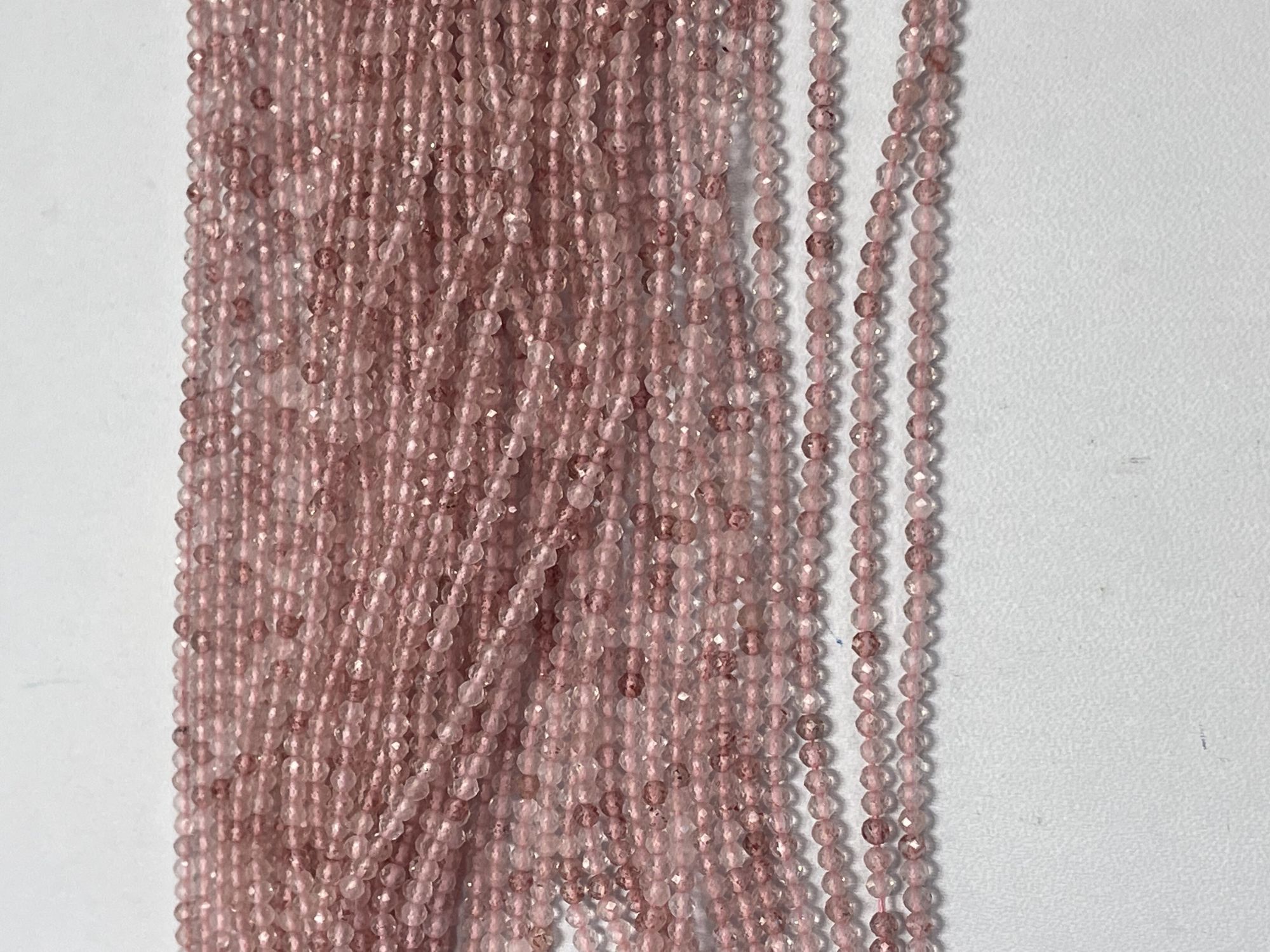 Pink Strawberry Quartz Round Faceted