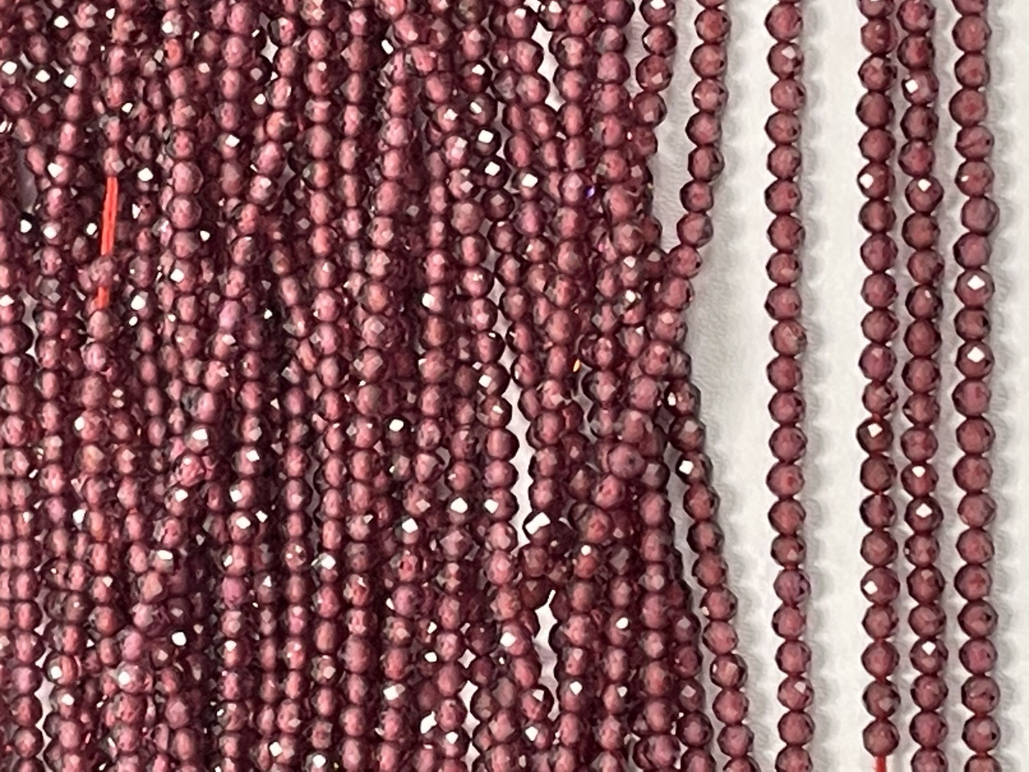 Red Garnet Rondelle Faceted