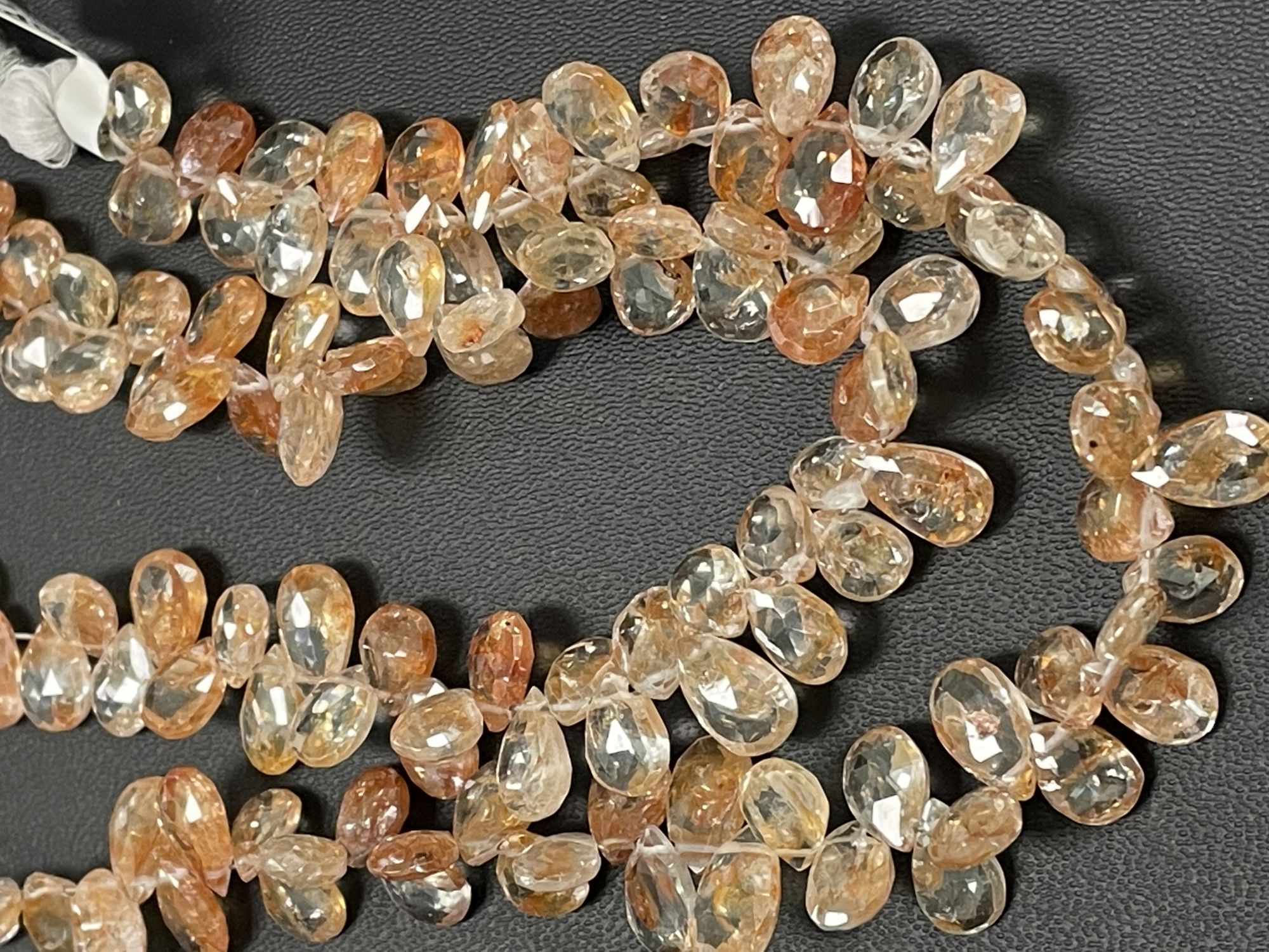 Orange Zircon Pear Faceted