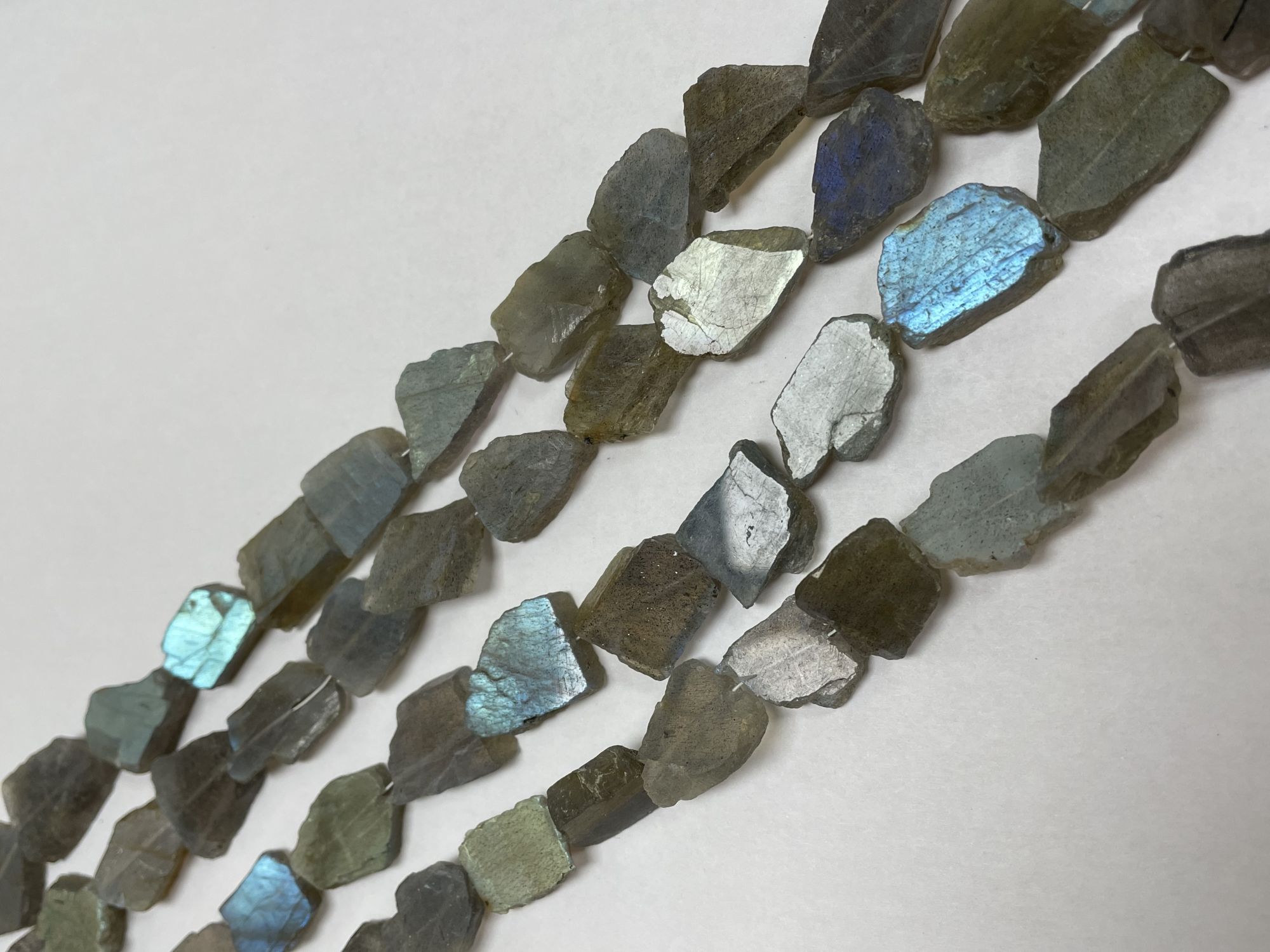 Labradorite Rough Slice Faceted