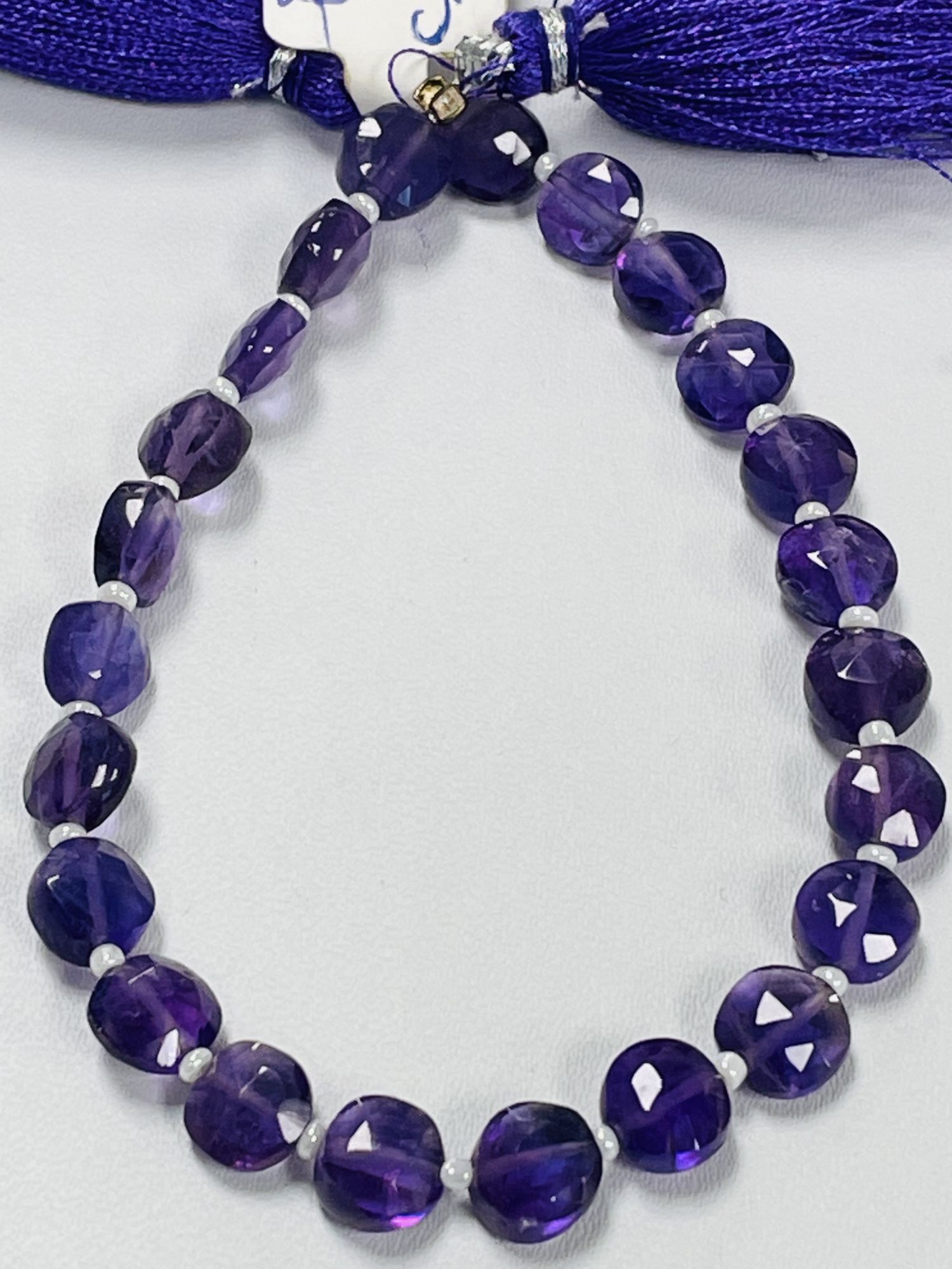 Purple Amethyst Coin Faceted