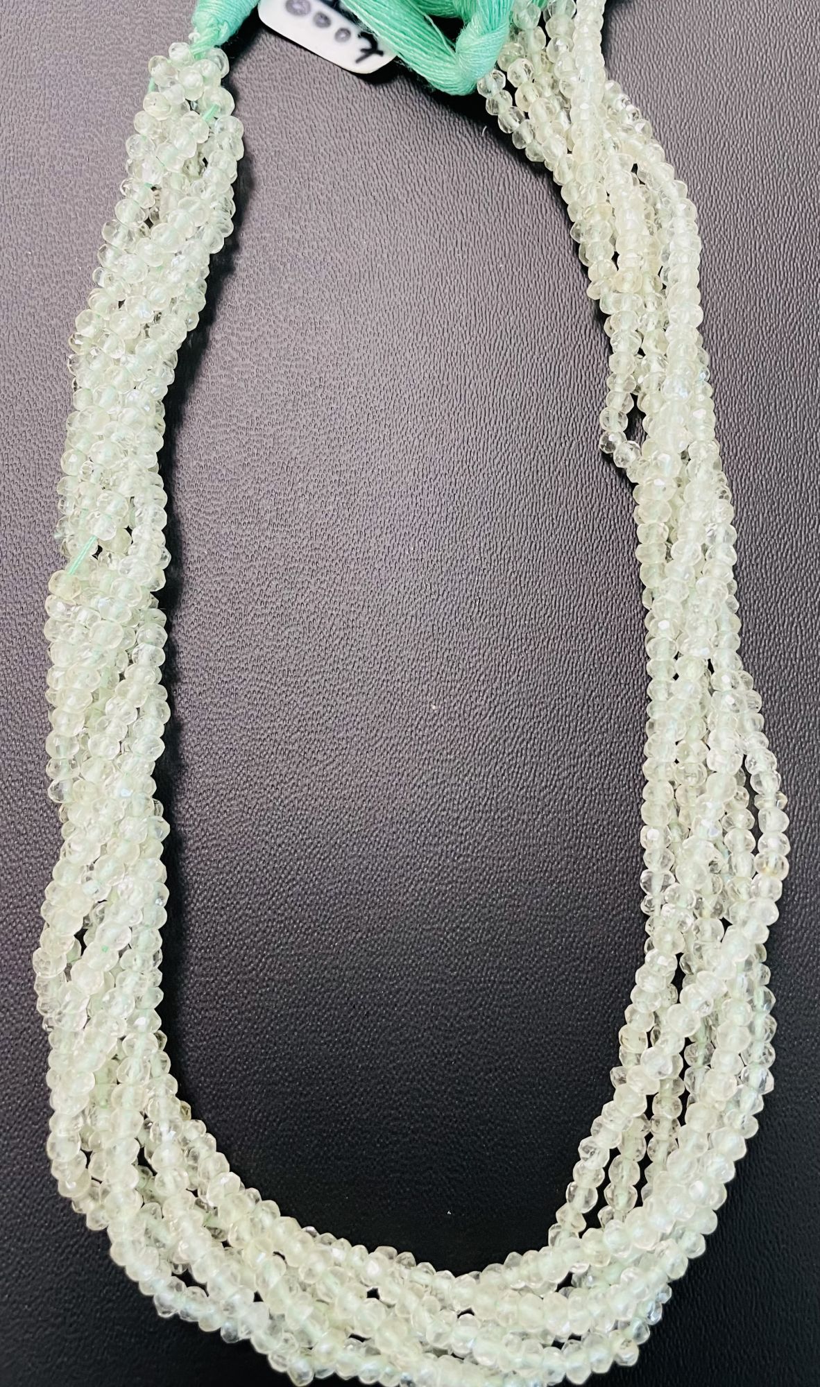 Green Amethyst Rondelle Faceted