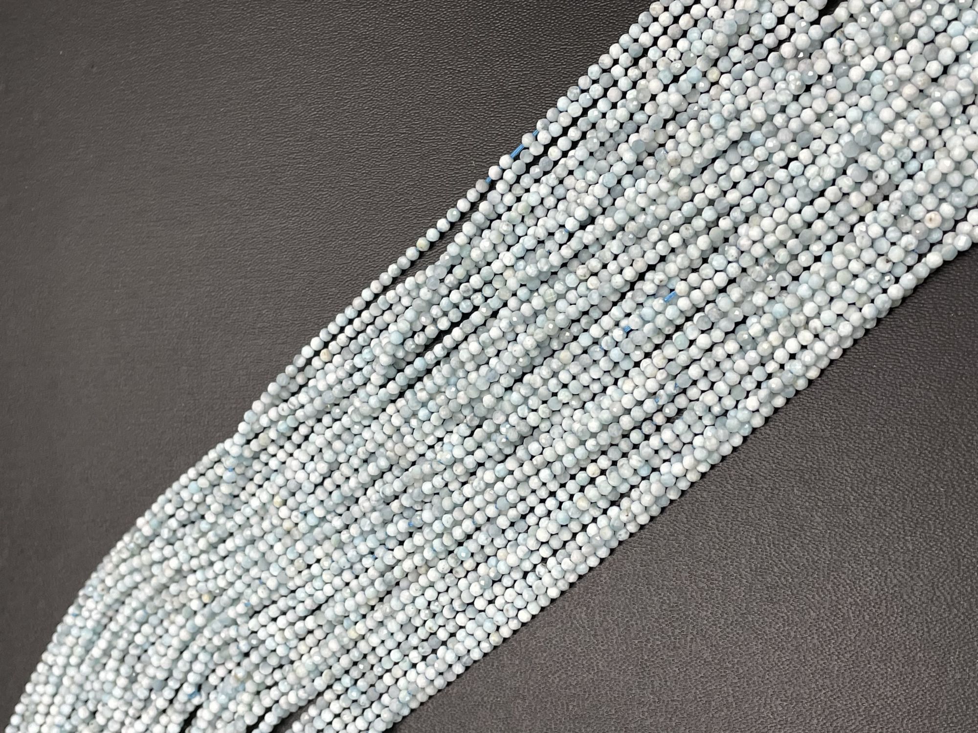 Larimar Rondelle Faceted