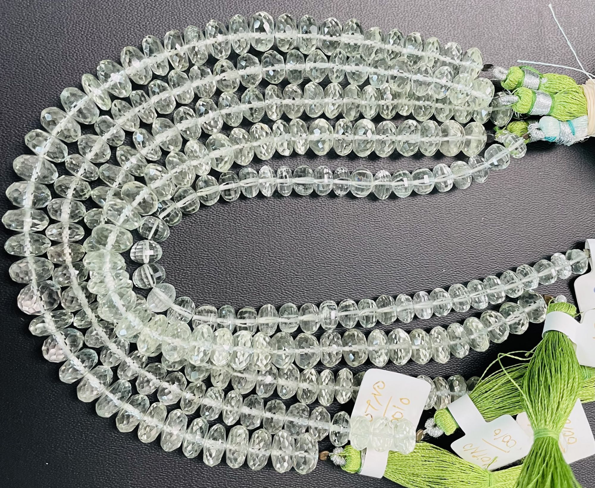 Green Amethyst Rondelle Faceted