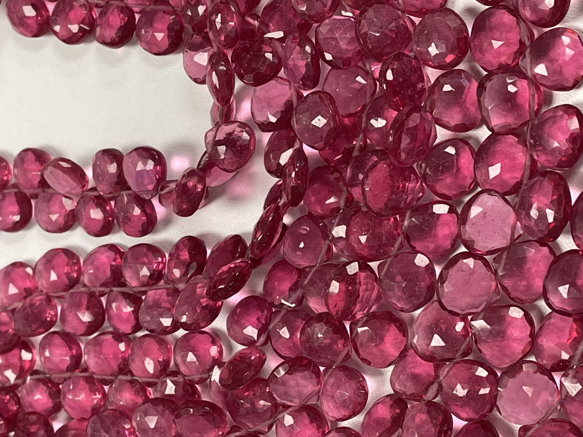 Rubilite Hydro Quartz Heart Faceted