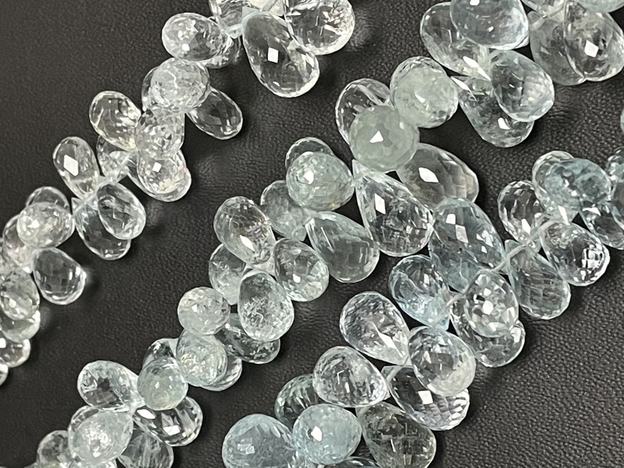 Aquamarine Drop Faceted