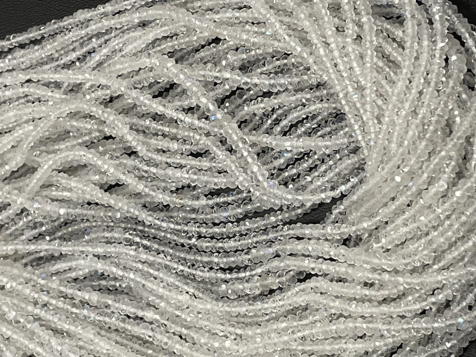 Rainbow Moonstone Rondelle Faceted