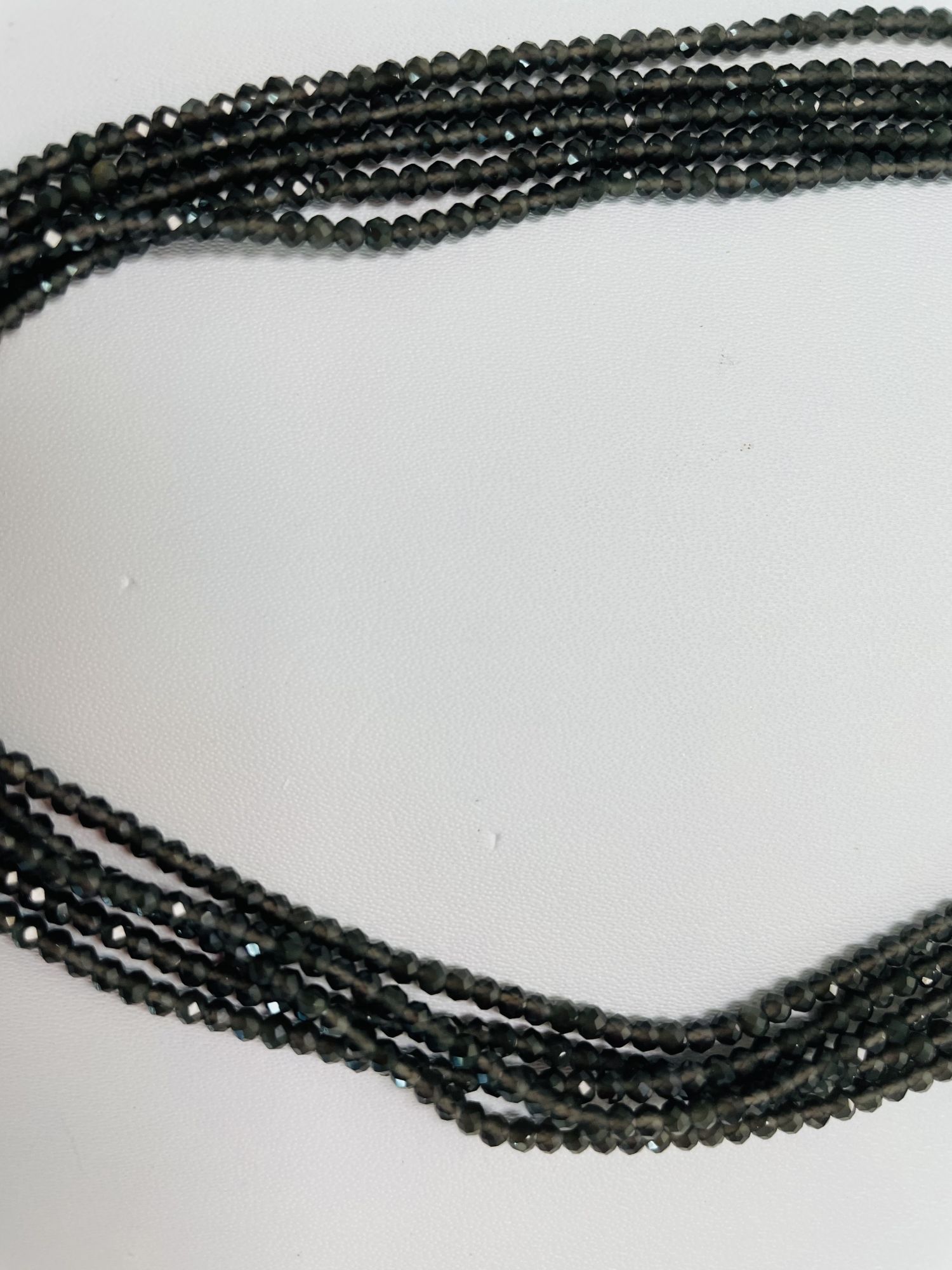 Grey Moonstone Rondelle Faceted