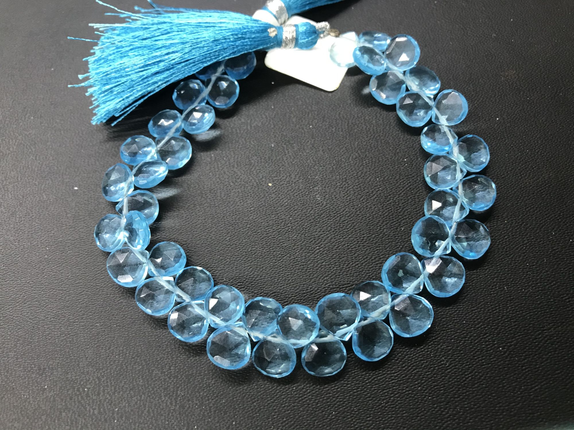 Sky Blue Hydro Quartz Hearts