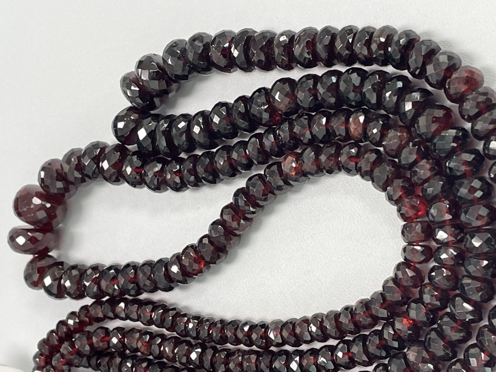 Red Garnet Rondelle Faceted