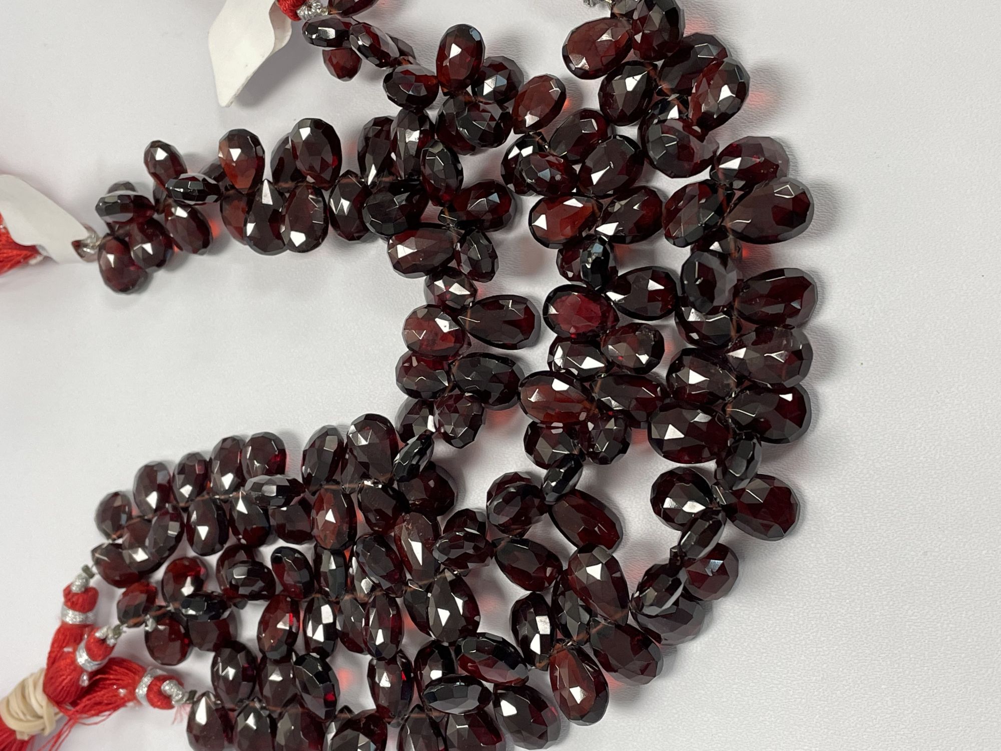 Red Garnet Pear Faceted