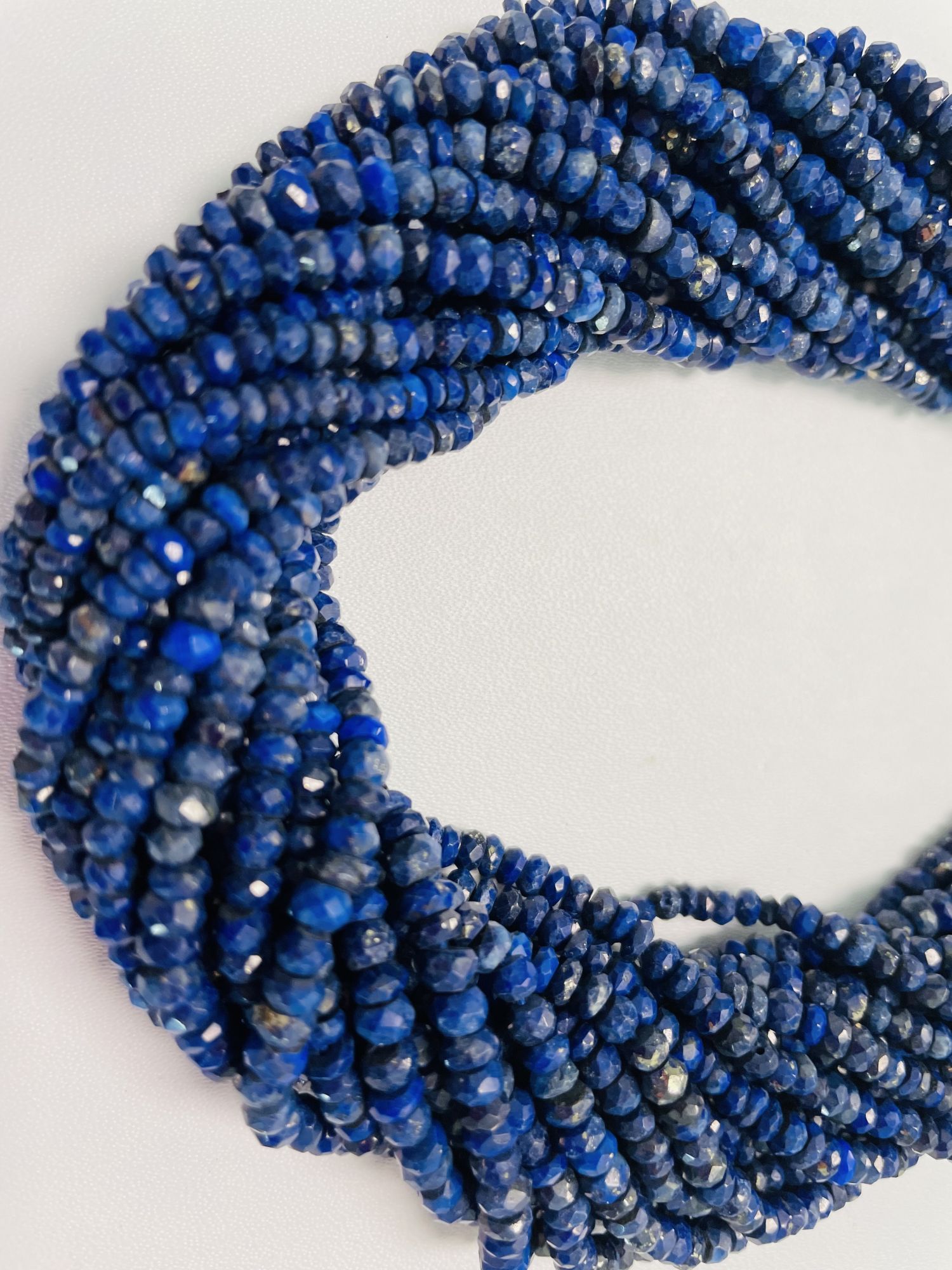 Lapis Rondelle Faceted