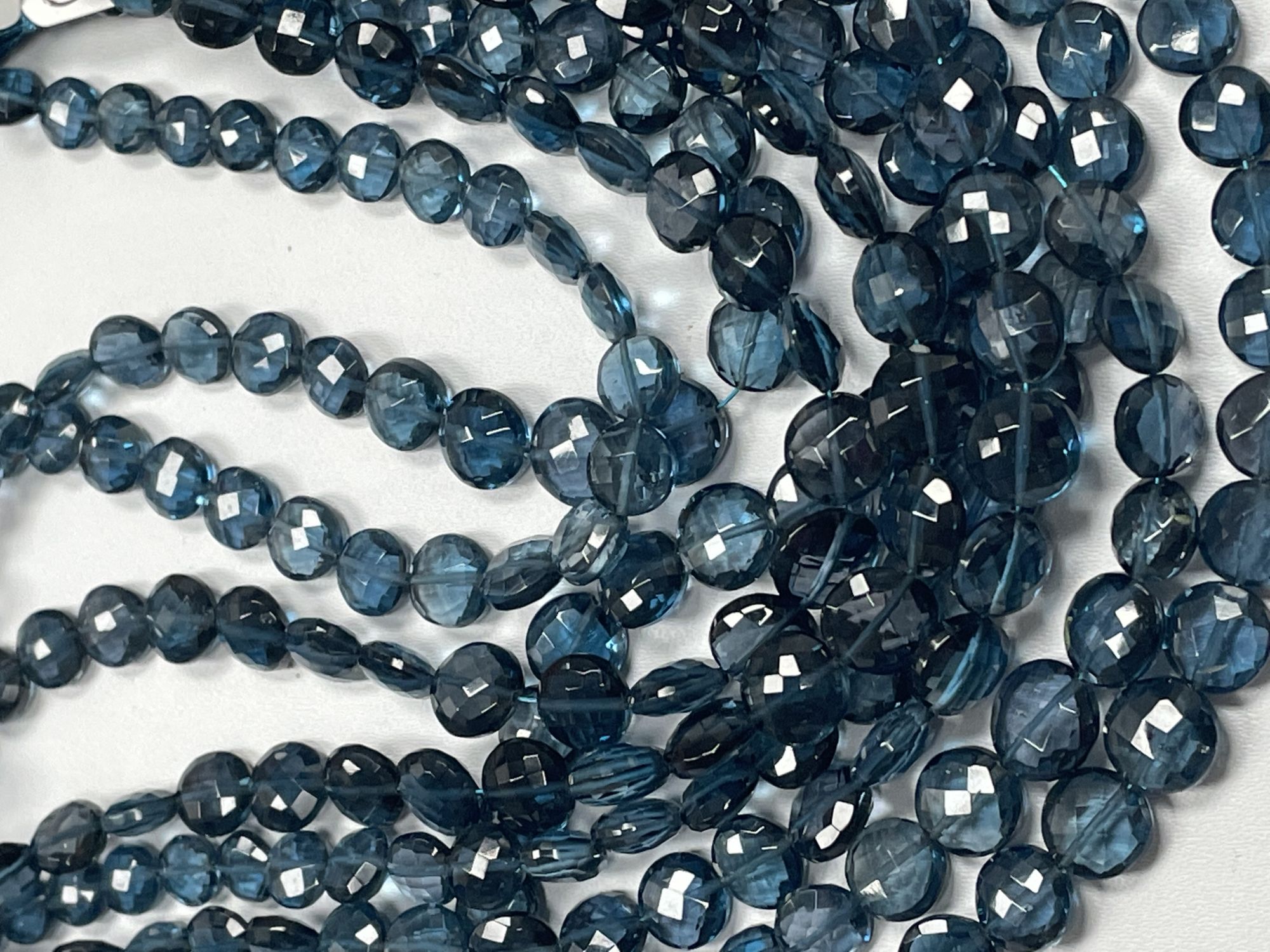 London Blue Topaz Coin Faceted