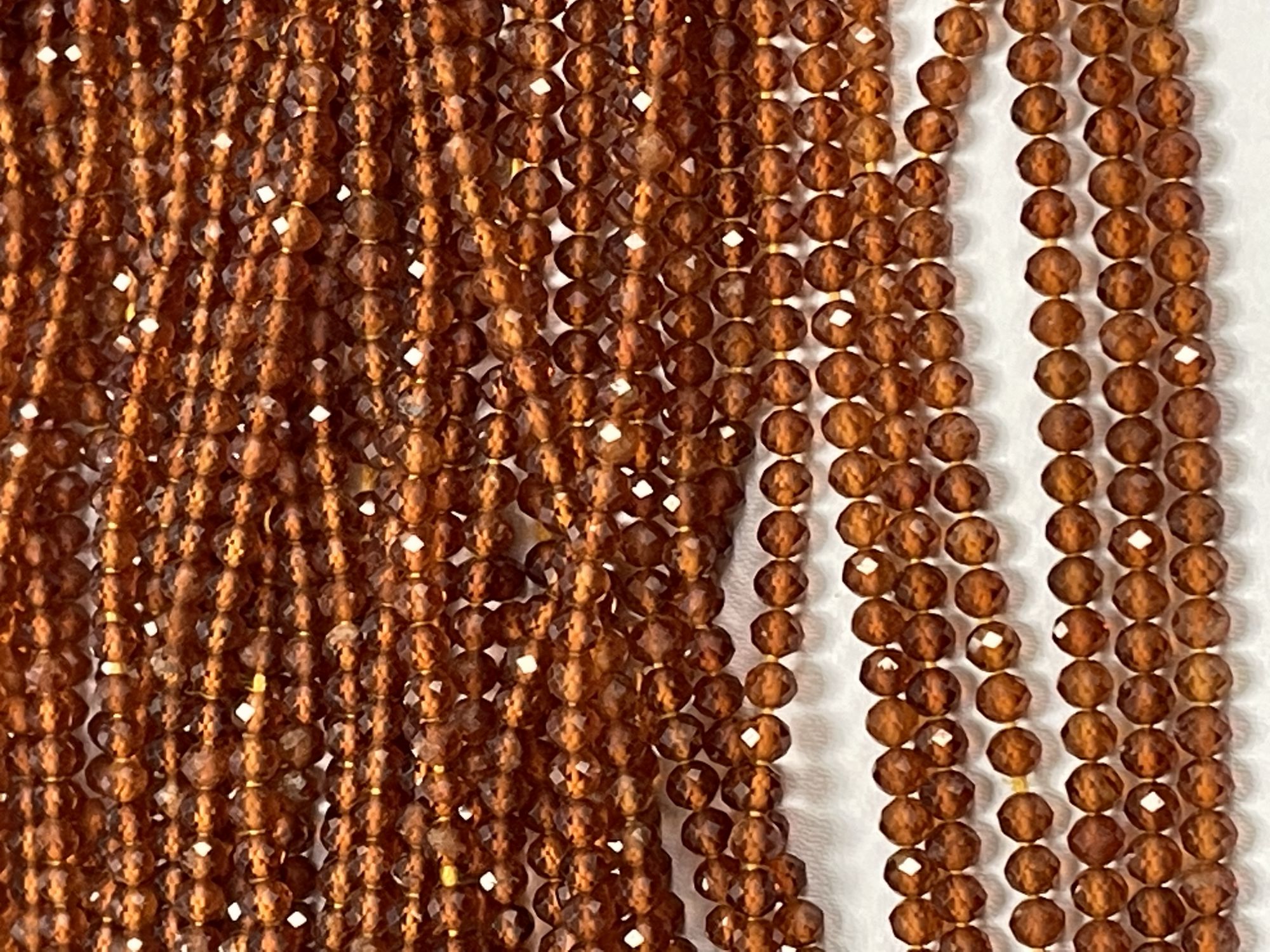 Hessonite Garnet Rondelle Faceted