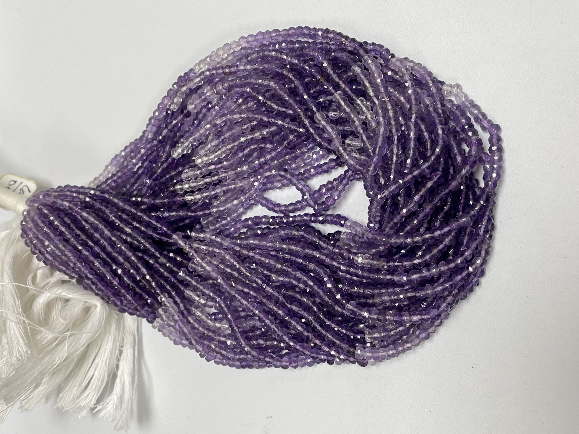 Shaded Purple Amethyst Rondelle Faceted