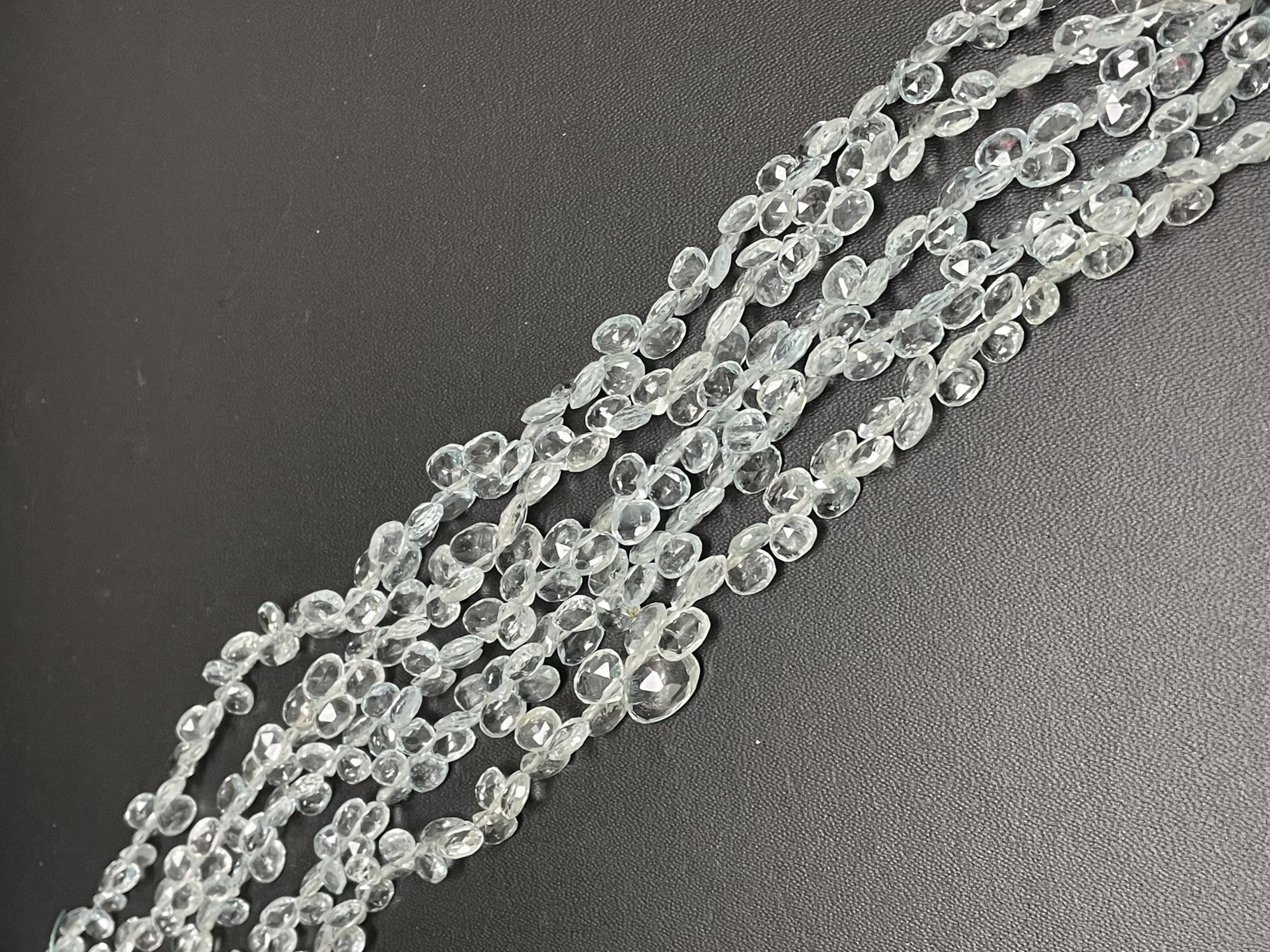 Aquamarine Heart Faceted