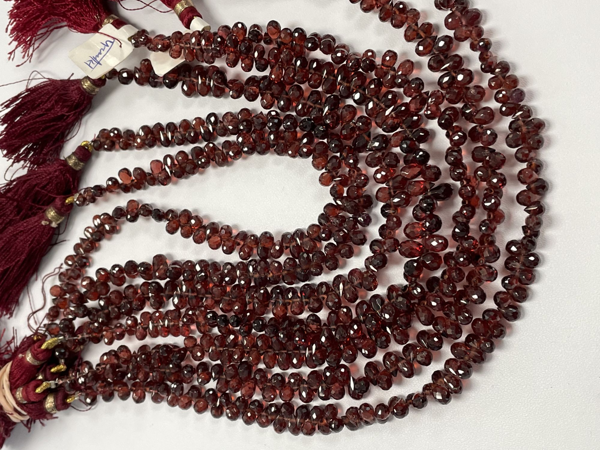 Red Garnet Drop Faceted