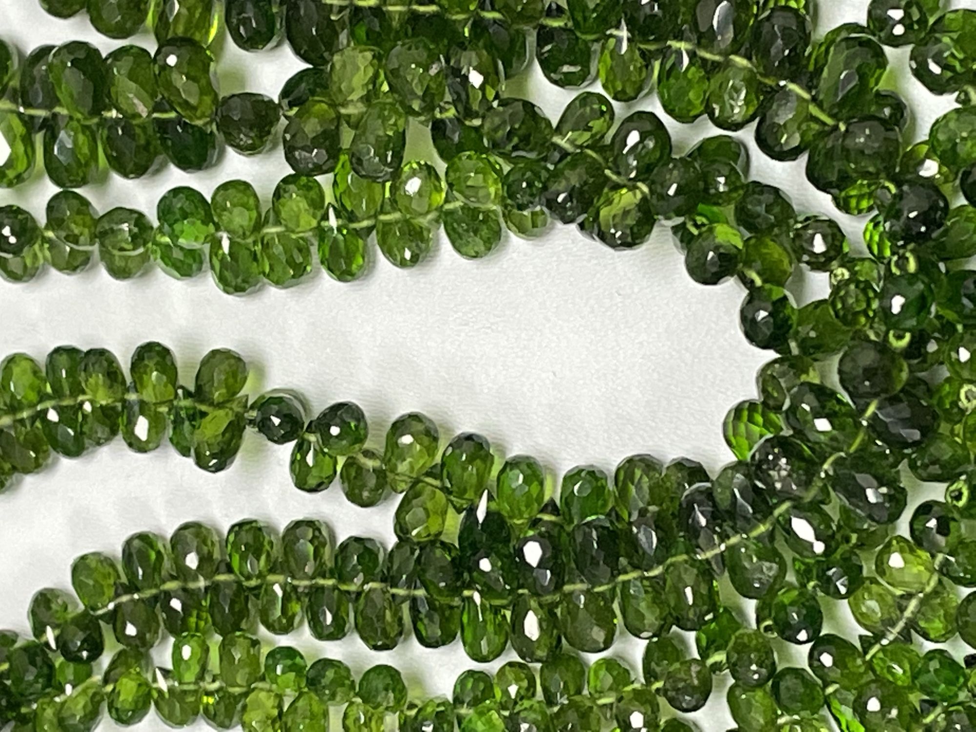 Chrome Diopside Drop Faceted