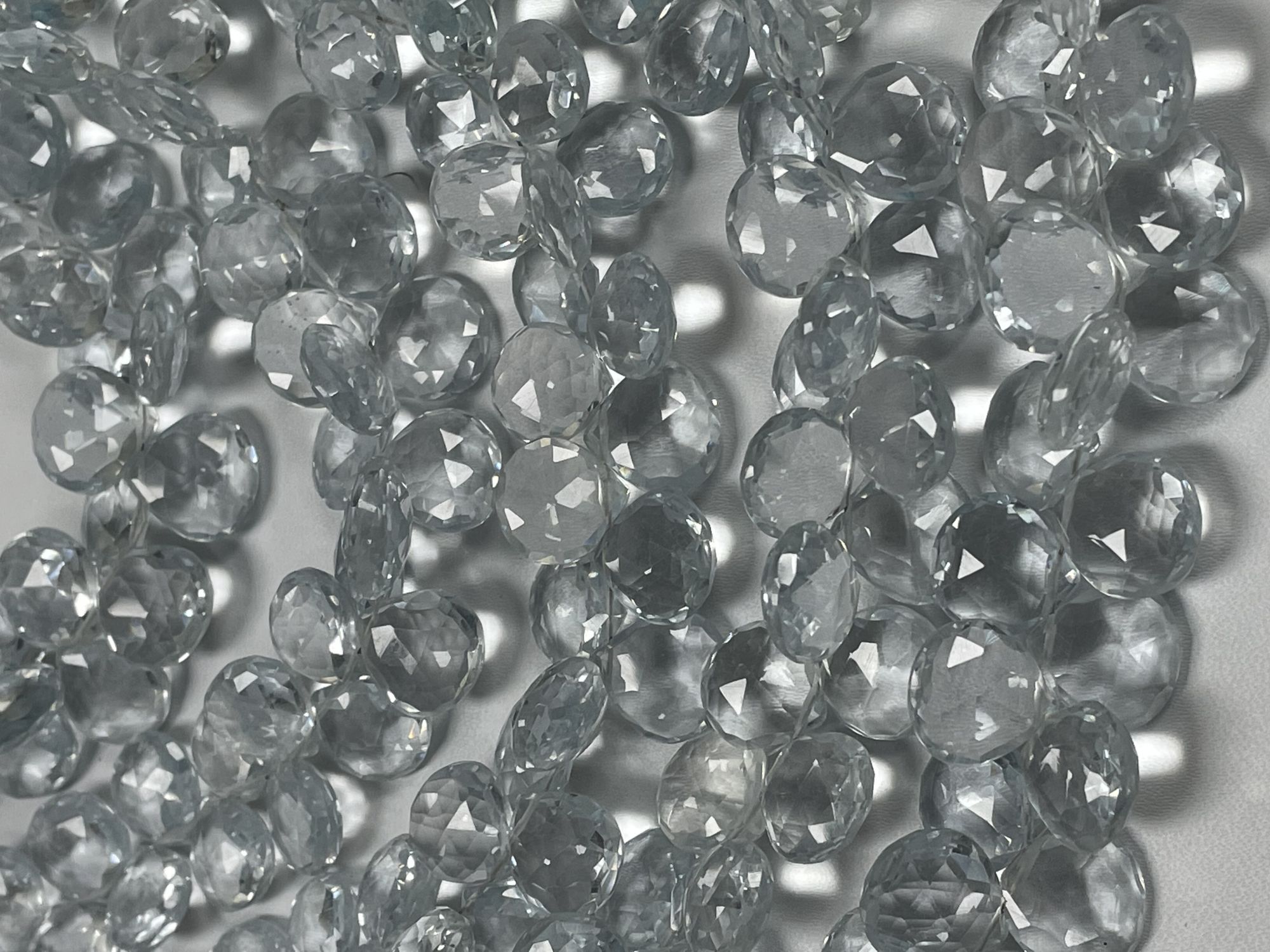 Aquamarine Hydro Quartz Heart Faceted