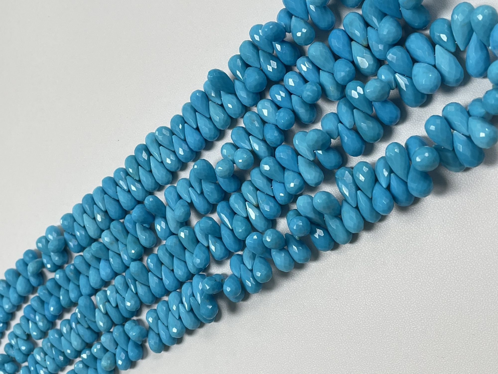 Turquoise Drop Faceted
