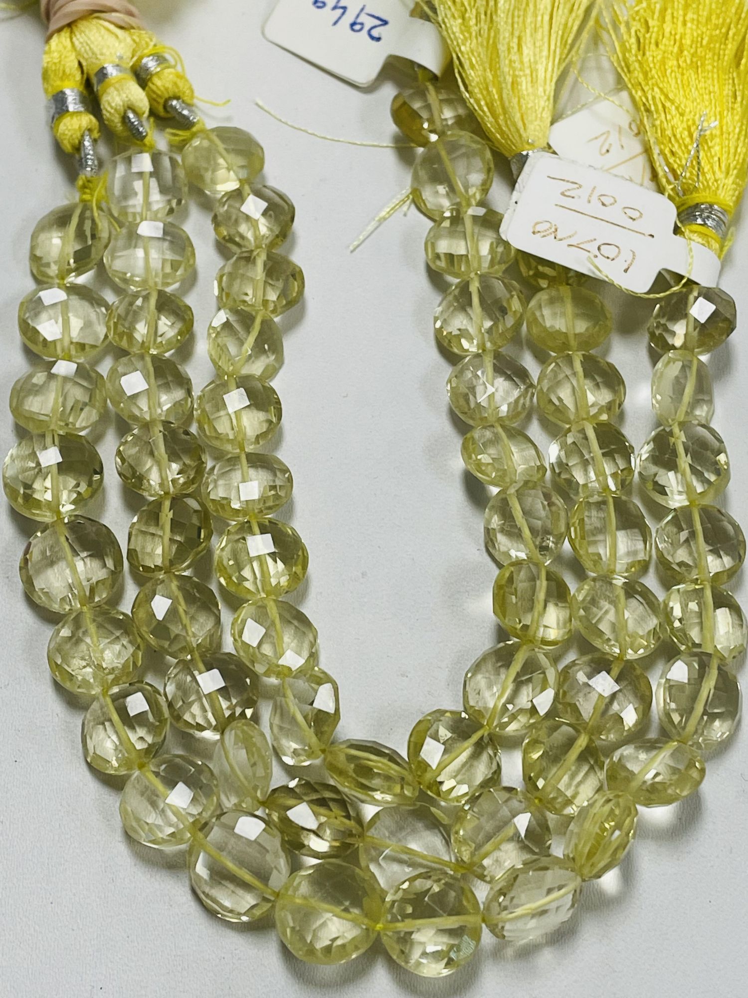 Lemon Quartz Coin Faceted