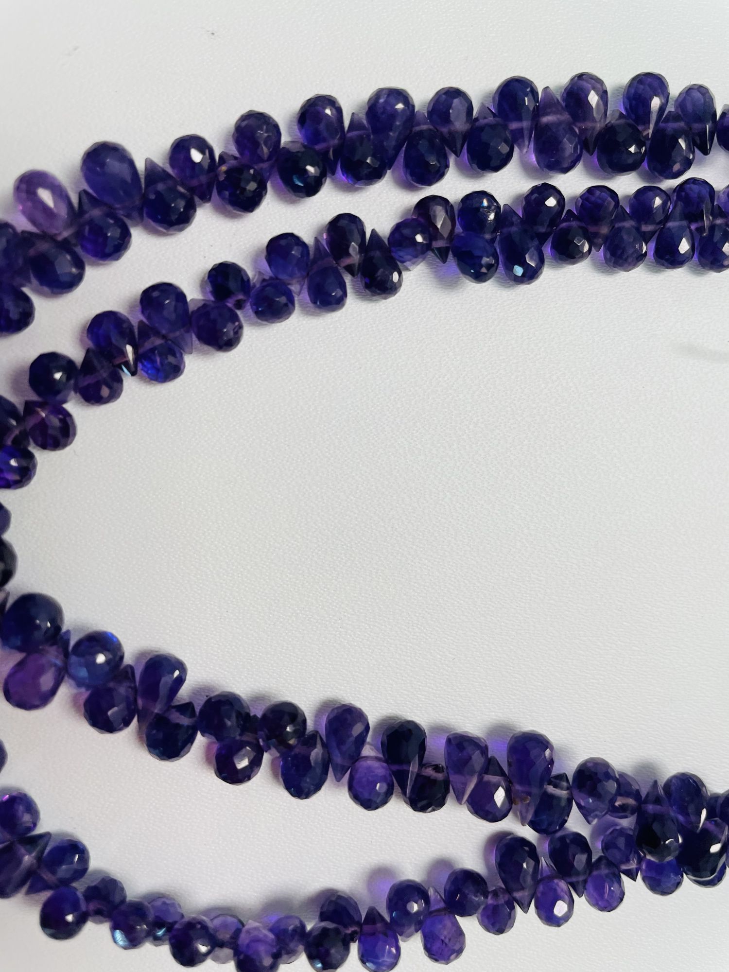 Purple Amethyst Drop Faceted