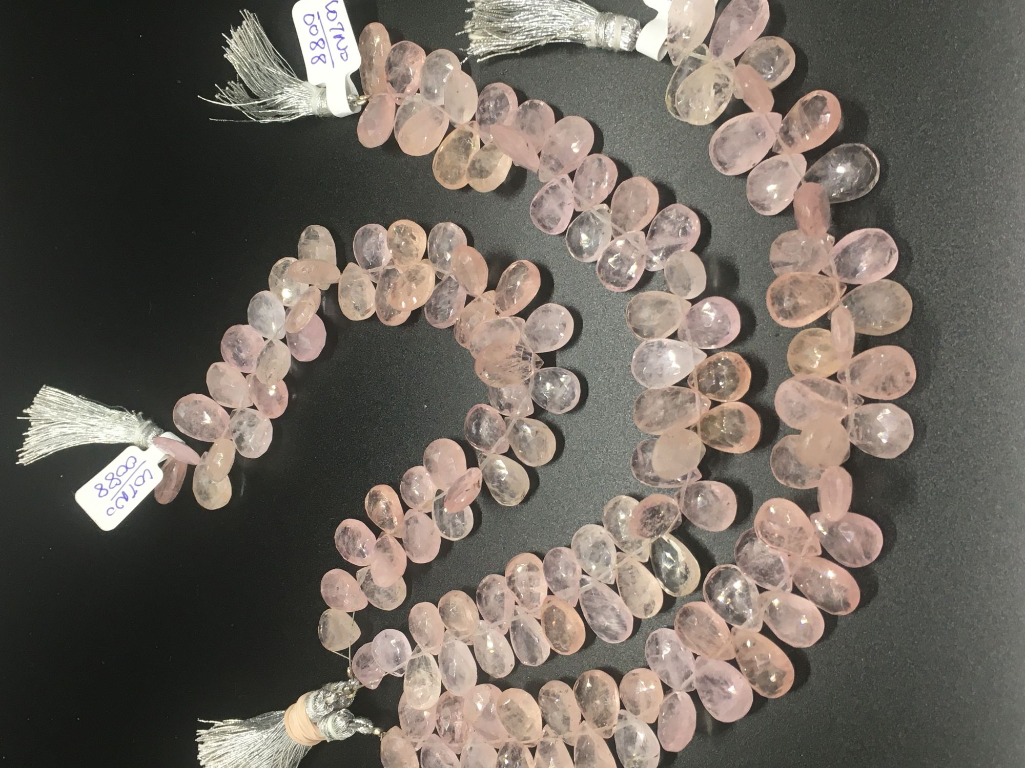 Morganite Pears Faceted