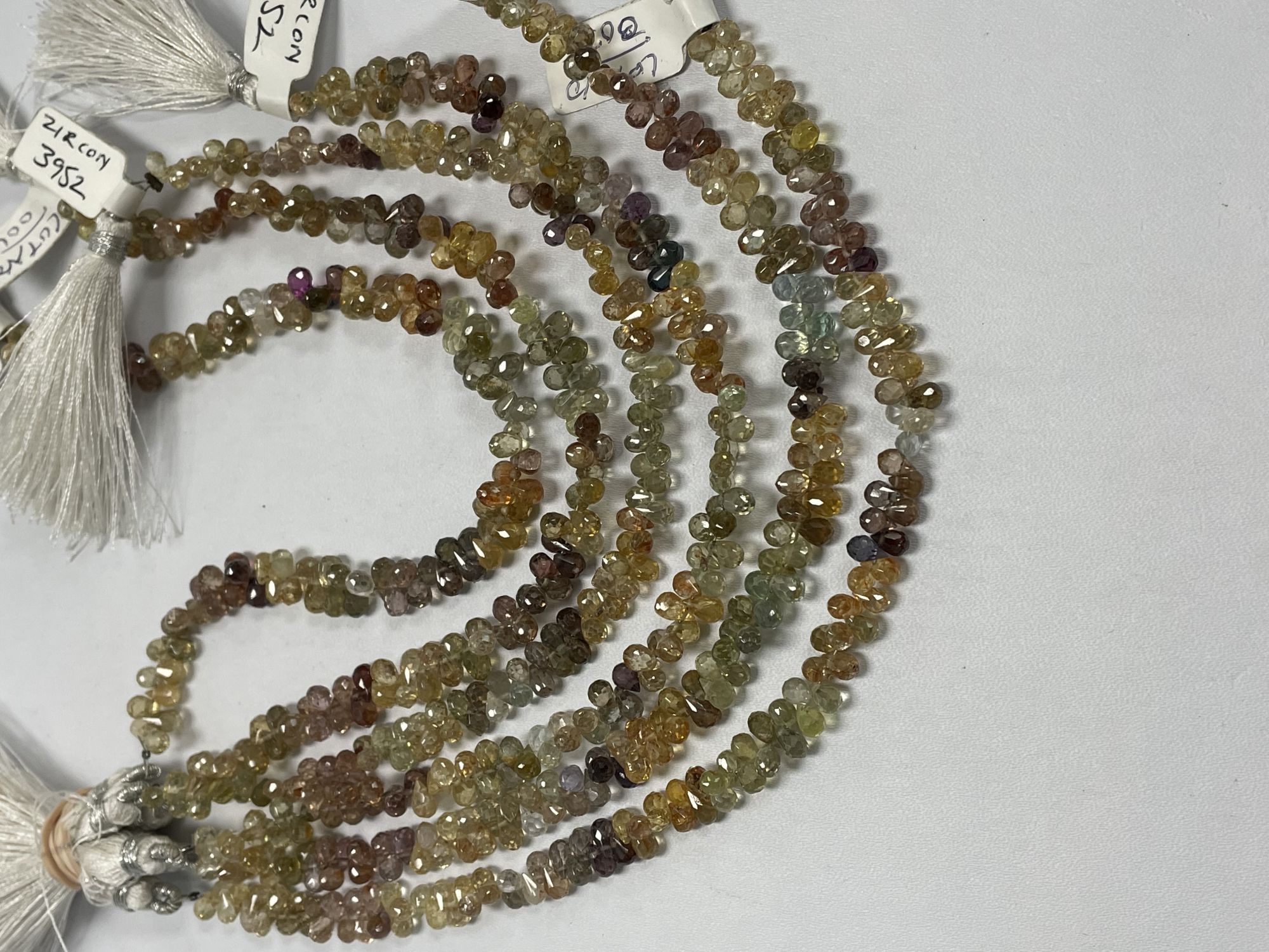 Multi Zircon Drop Faceted