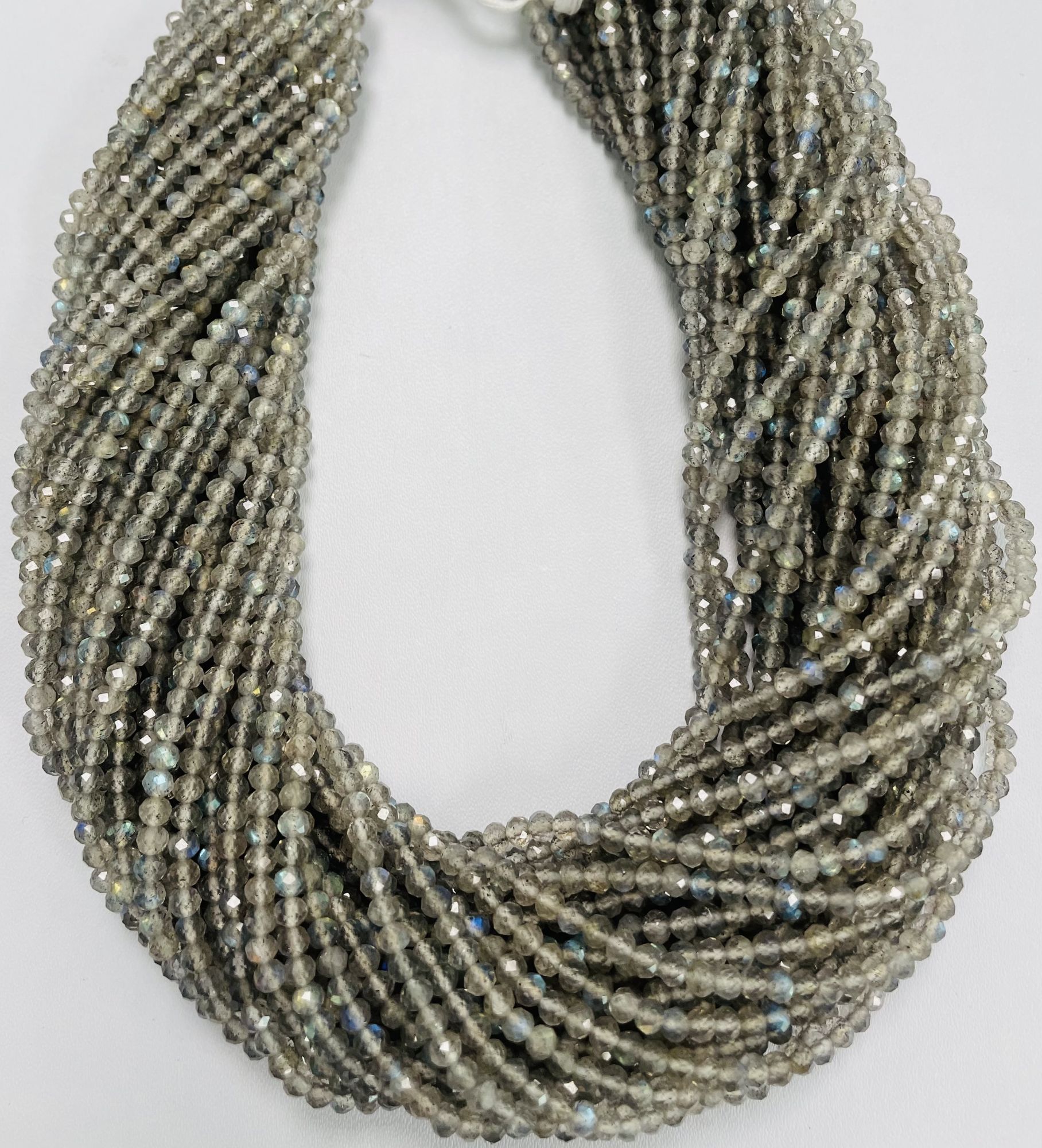 Labradorite Rondelle Faceted