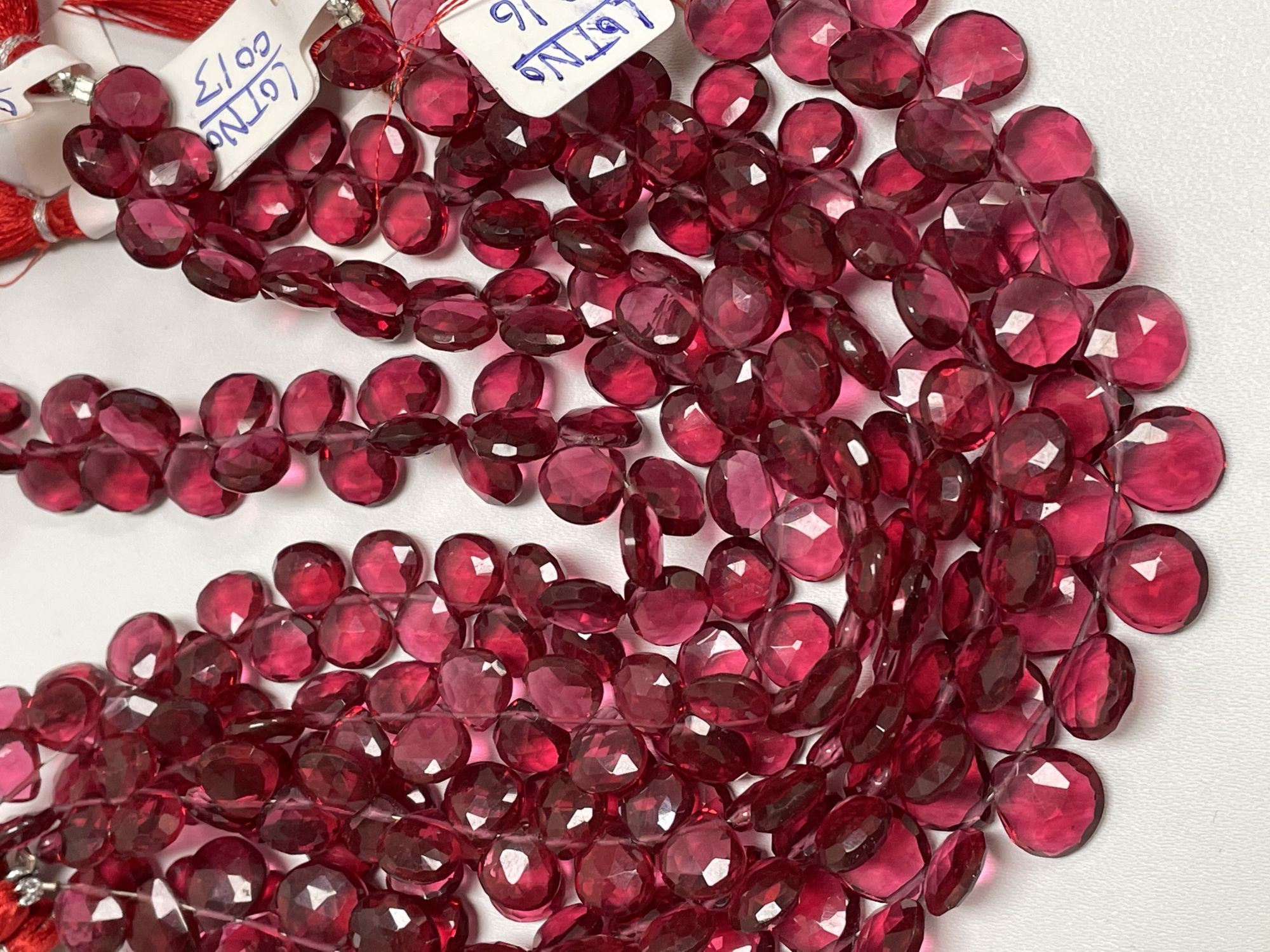 Rubilite Hydro Quartz Heart Faceted