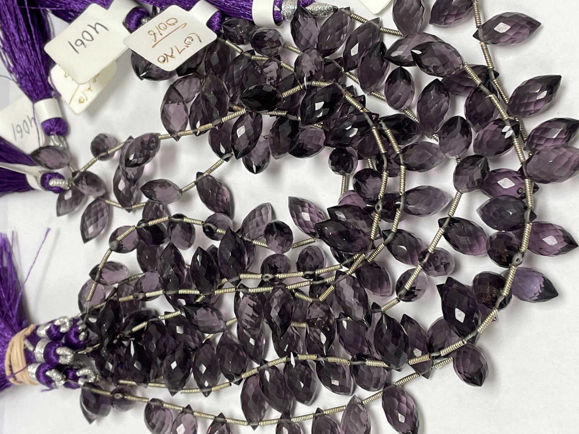 Purple Hydro Quartz Puff Marquise Faceted