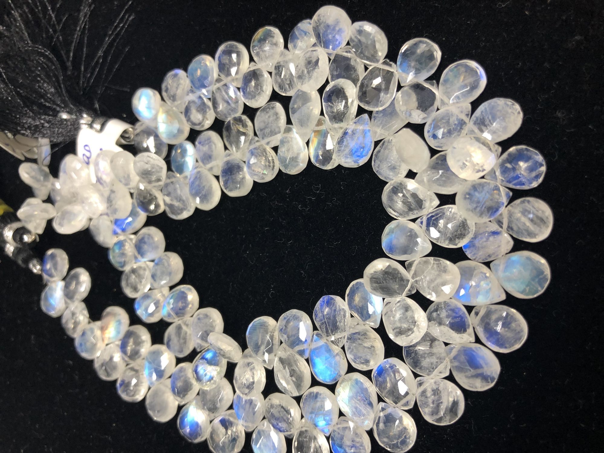 Moonstone Pears Faceted