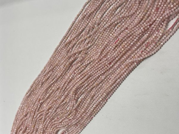 Pink Opal Rondelle Faceted