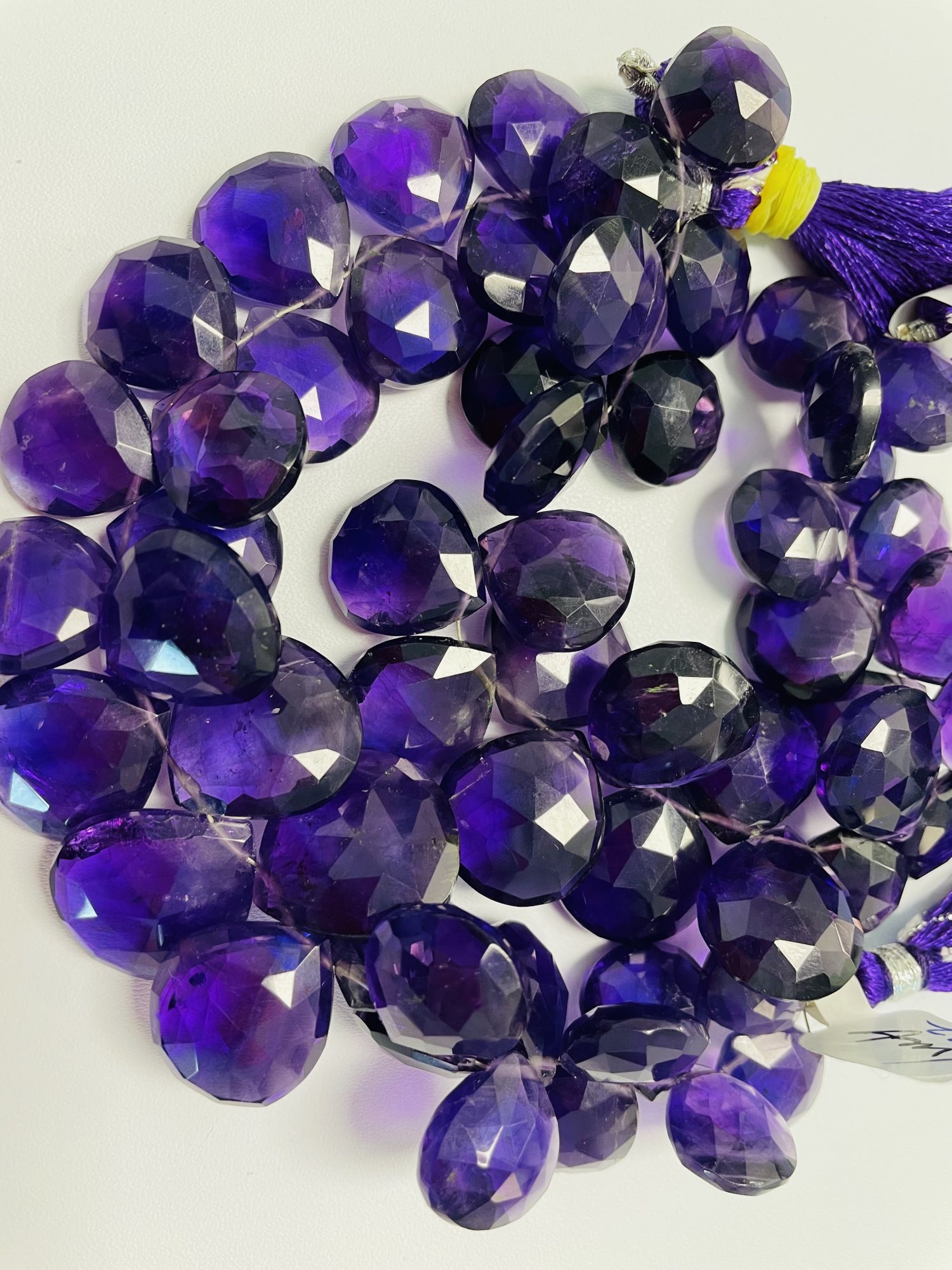 Purple Amethyst Heart Faceted