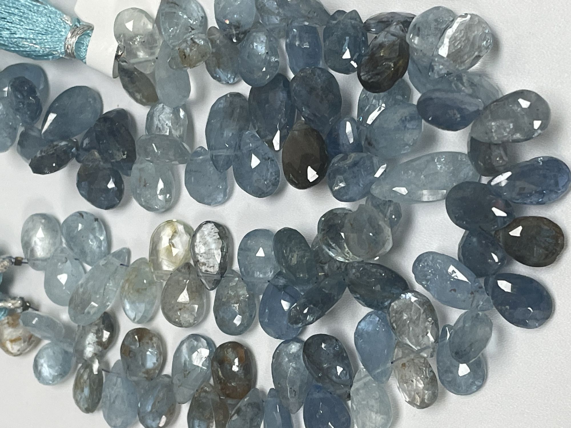 Aquamarine Pear Faceted