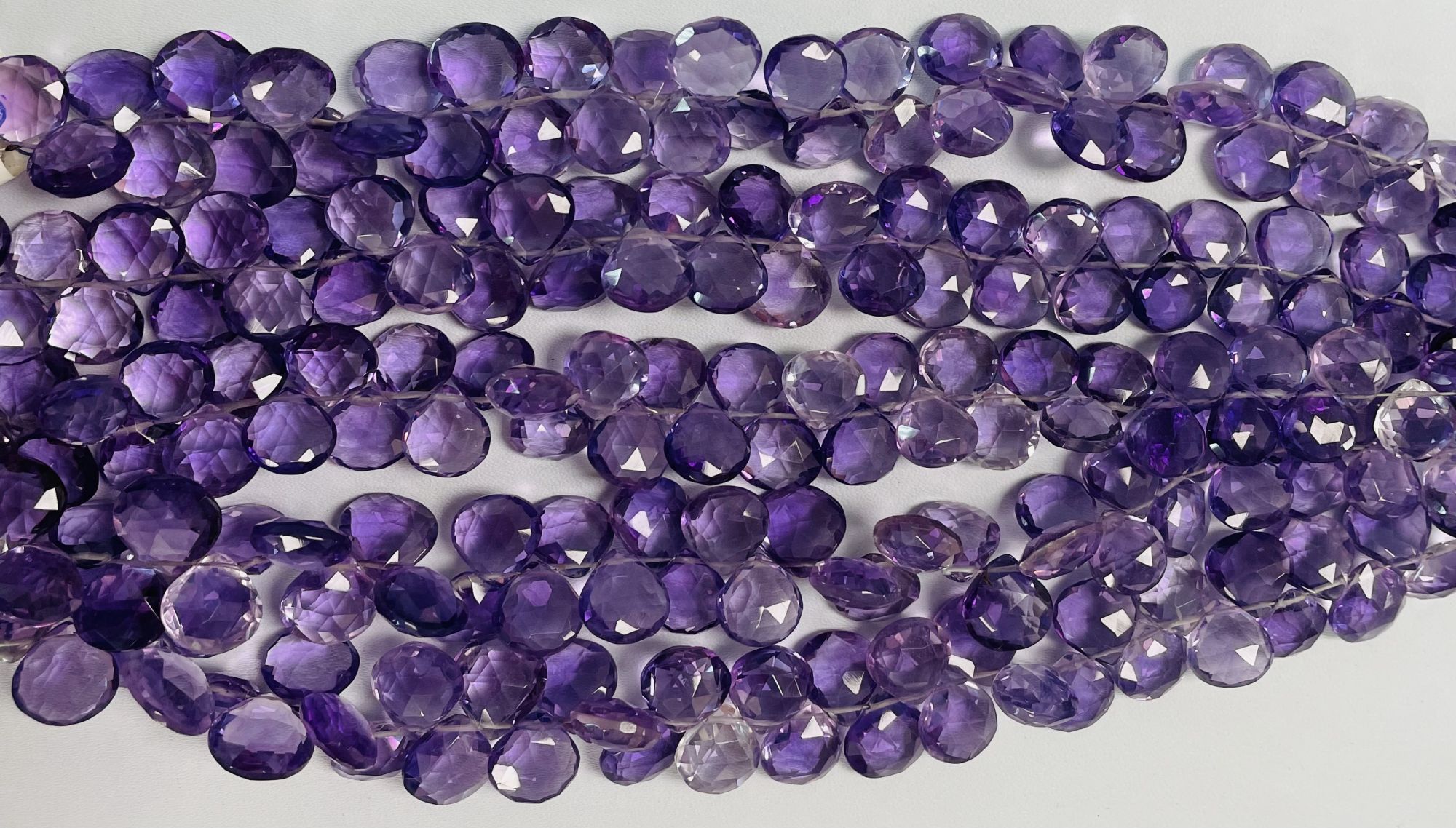 Purple Amethyst Heart Faceted