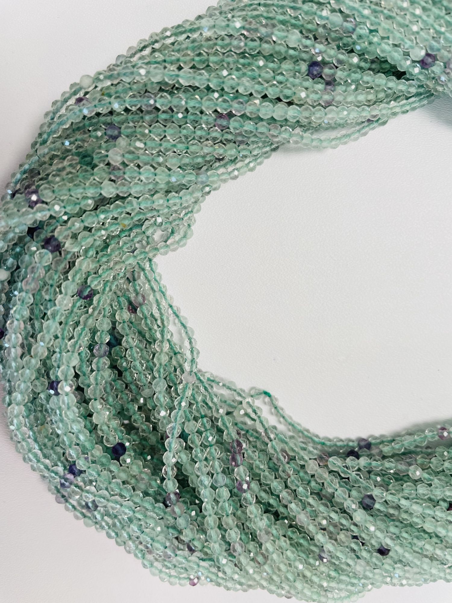 Flourite Rondelle Faceted